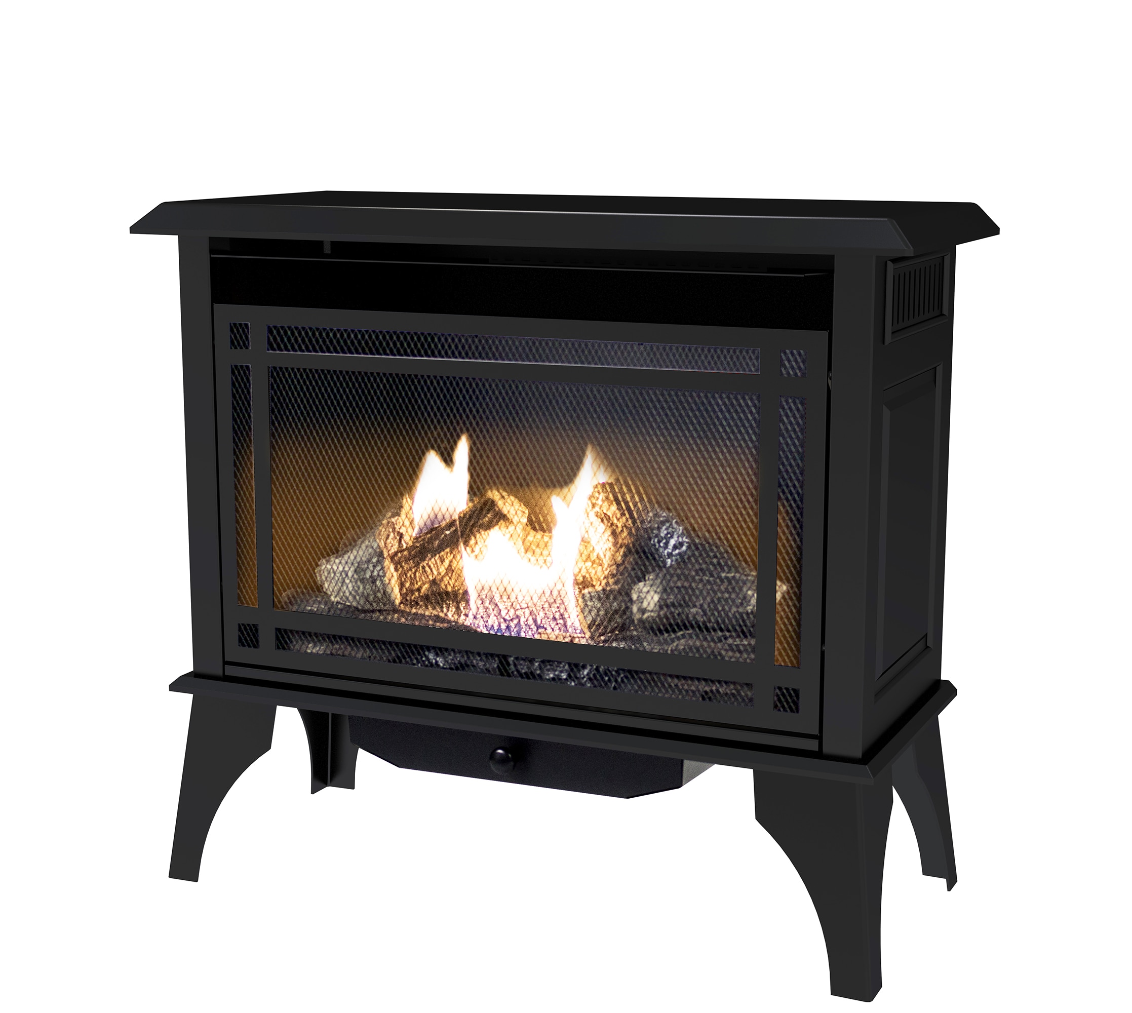 Ashley Hearth Products 1000-sq ft-Burner Direct Vent Freestanding Natural  Stove with Blower in the Gas Stoves department at