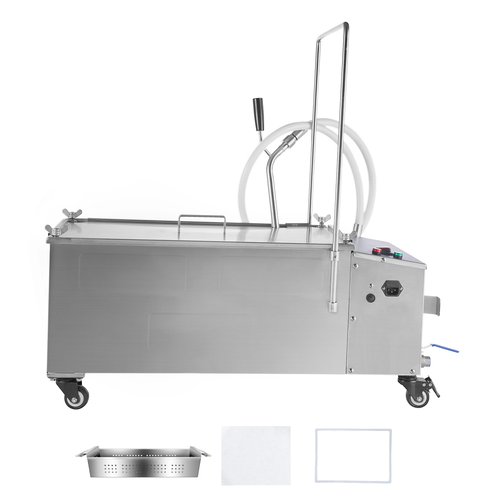 VEVOR LF5-JYF2JZYGLQJG1V1 55 L Mobile Fryer Oil Filter 55-Quart Dual Zone Non-Stick Deep Fryer