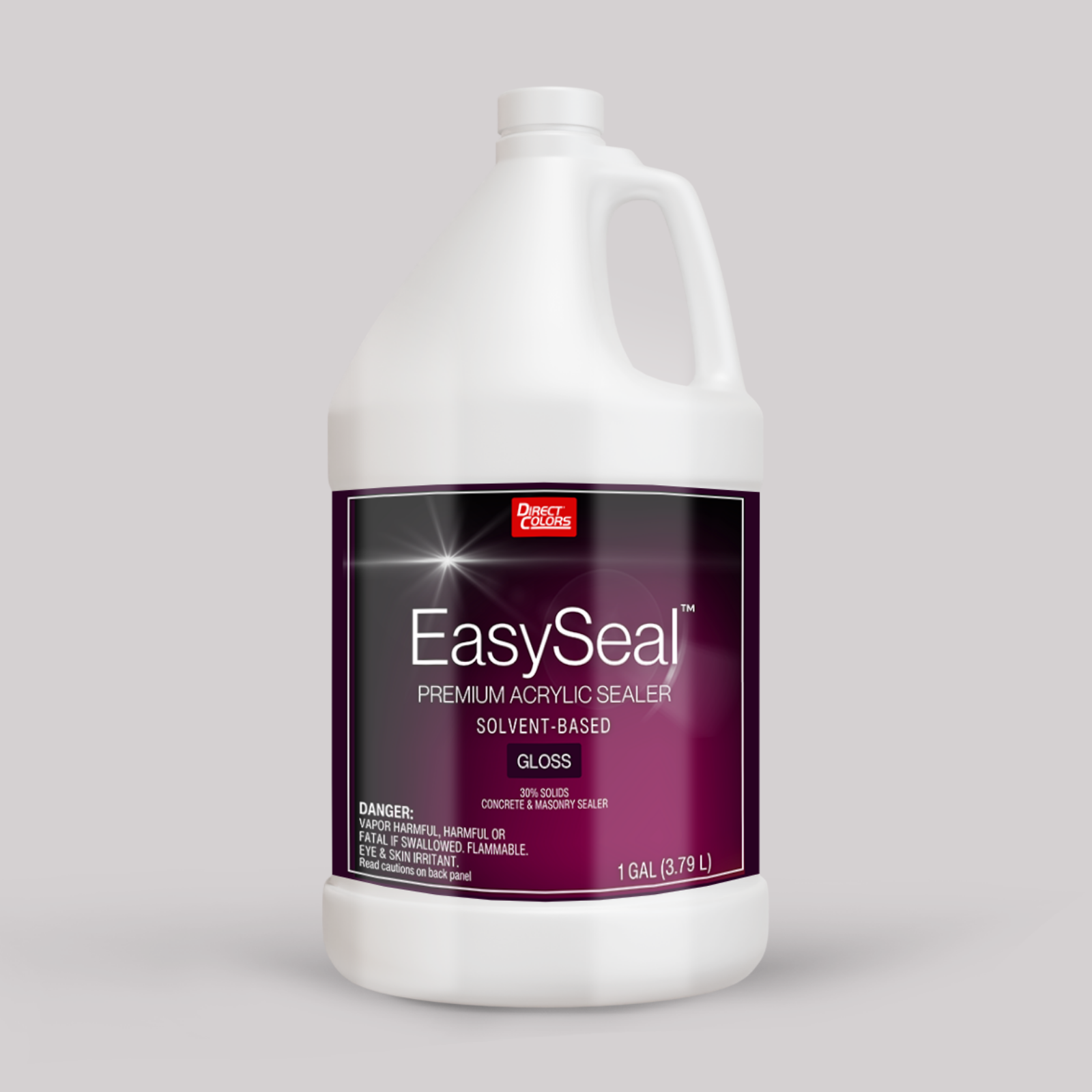 Direct Colors DC-ACS-SOL-HGL-1GAL EasySeal Solvent Based Clear Acrylic Gloss Ready-to-use Concrete sealer ( 1-gallon )