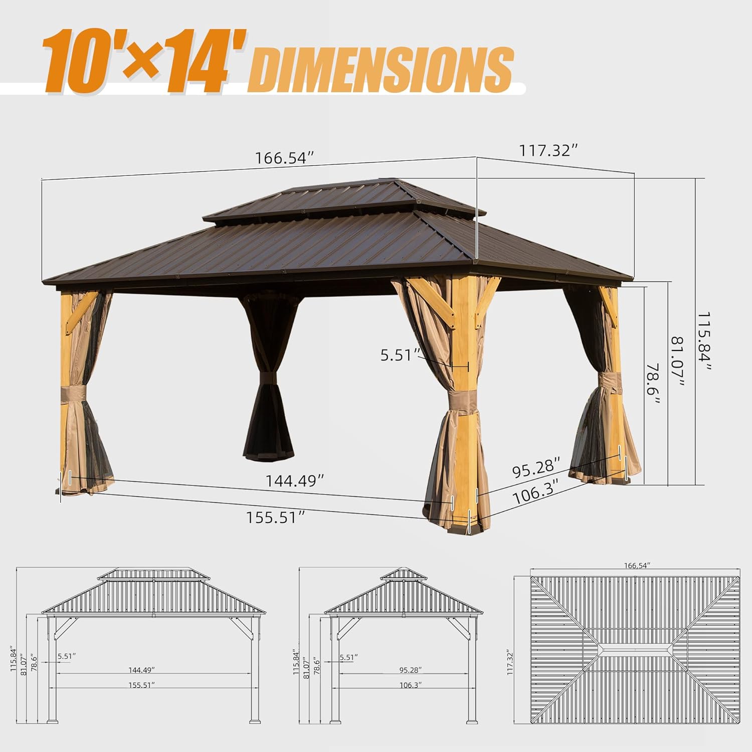 Mondawe MD-T2500009 Wood-Resin-Gazebos - View #6