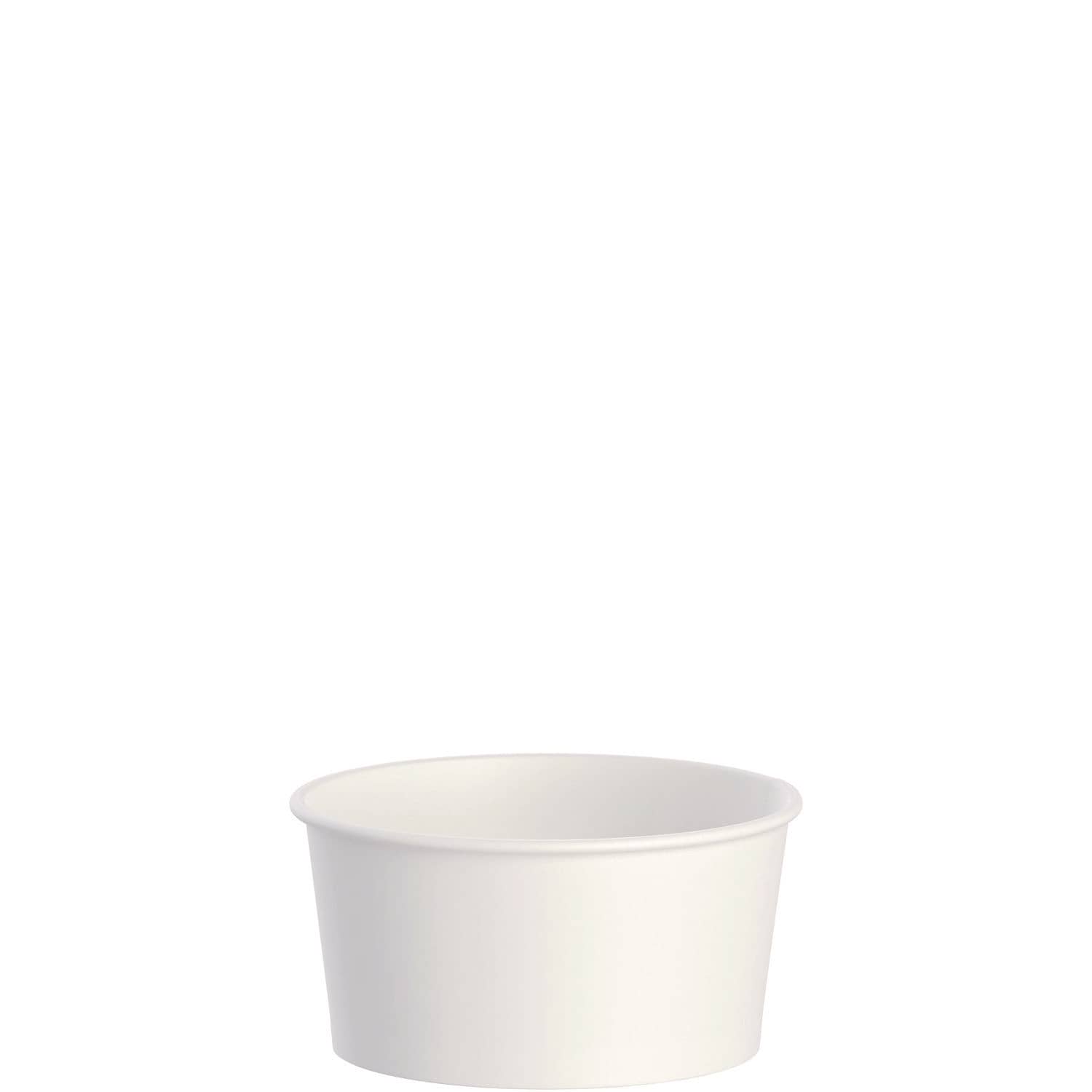 Solo Double Poly Paper Food Container 6 oz 3.83 in Diameter x 1.99 in h White 1000/Carton