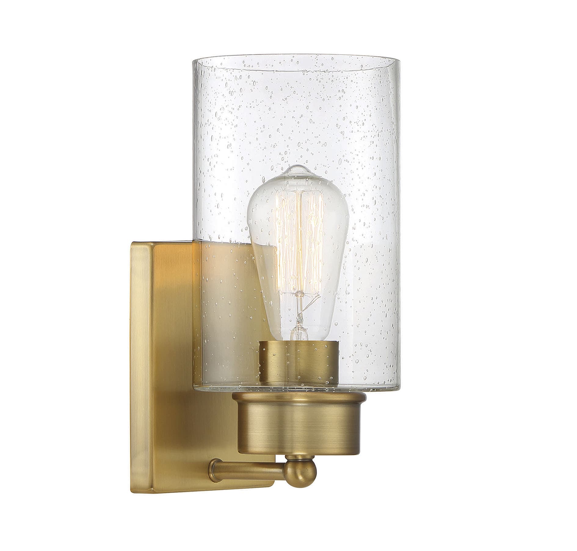 Meridian Lite Trends M90013NB Meridian 5-in W 1 -Light Brushed Brass Coastal Wall Sconce