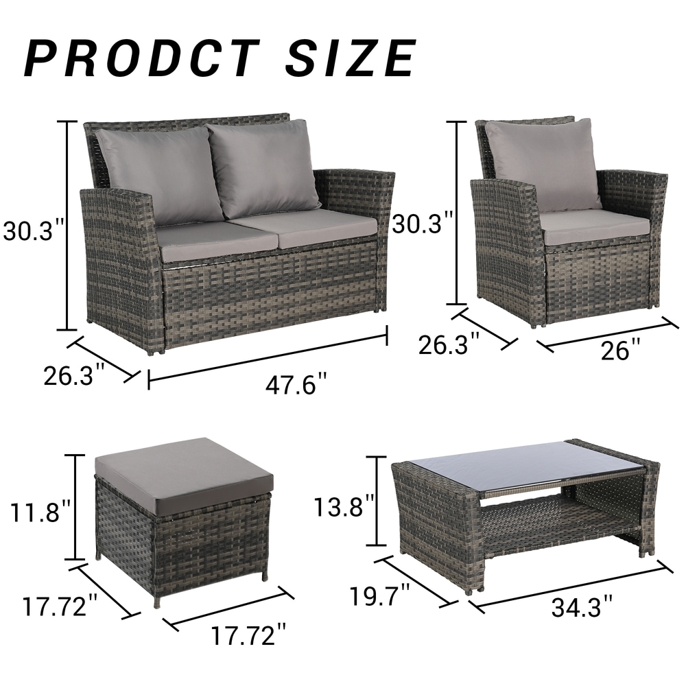 SANSTAR LRS-WS103LY Patio-Conversation-Sets - View #3