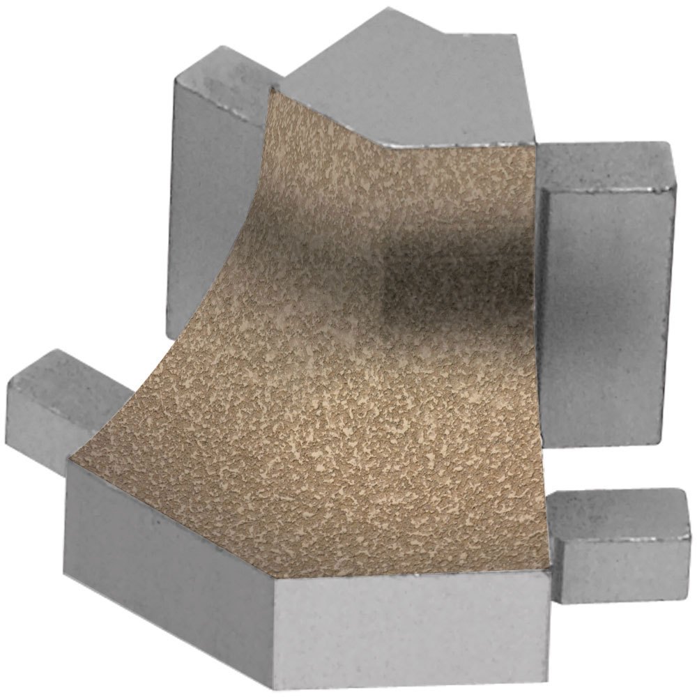 Schluter Systems E135/AHK1S/TSB Dilex-AHK 0.5-in W x 1-in L Beige textured color-coated aluminum Aluminum Outside corner Tile Edge Trim