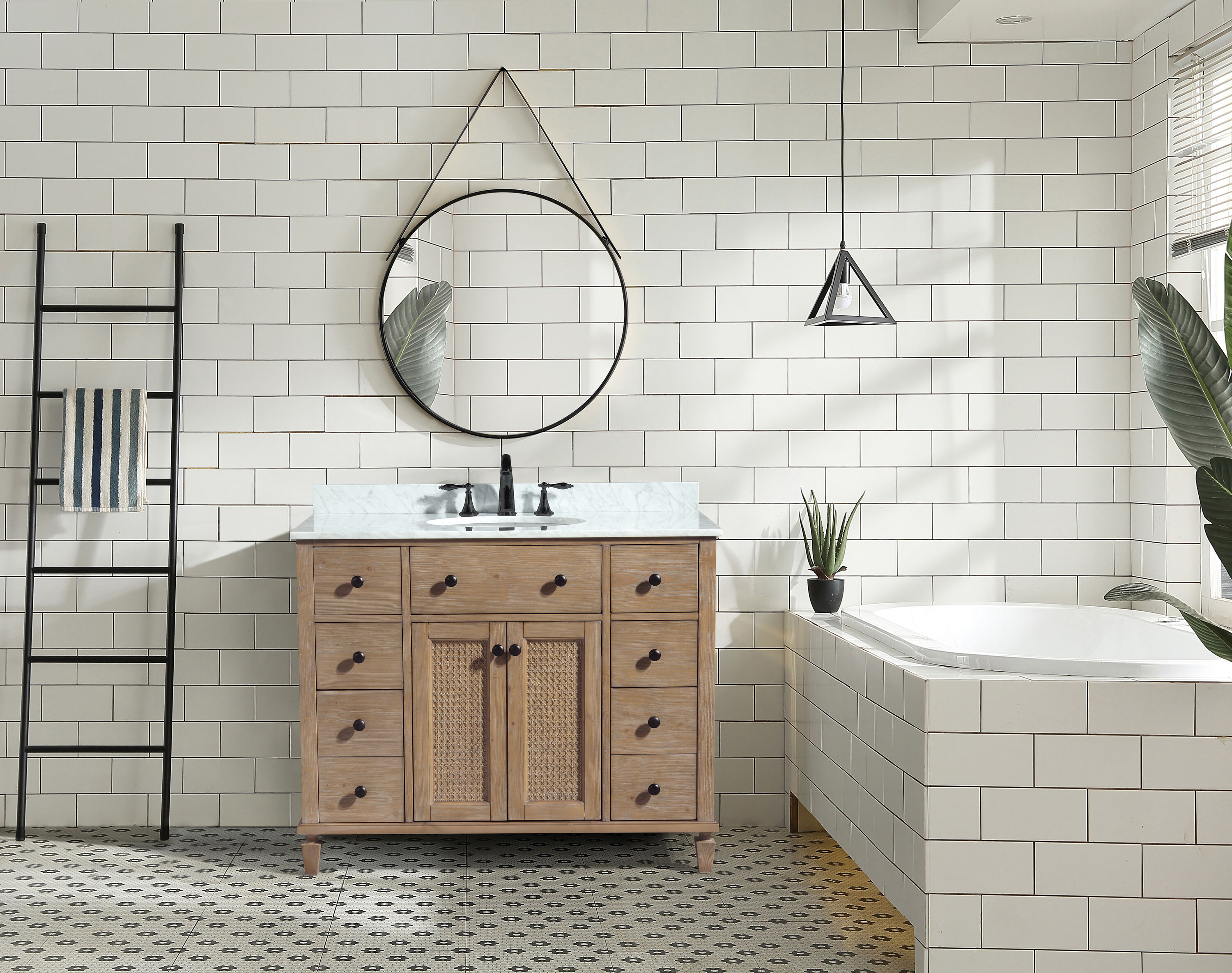 Ari Kitchen & Bath AKB-ANNIE-42-WEATHFI Bath-Vanity-Combo - View #4
