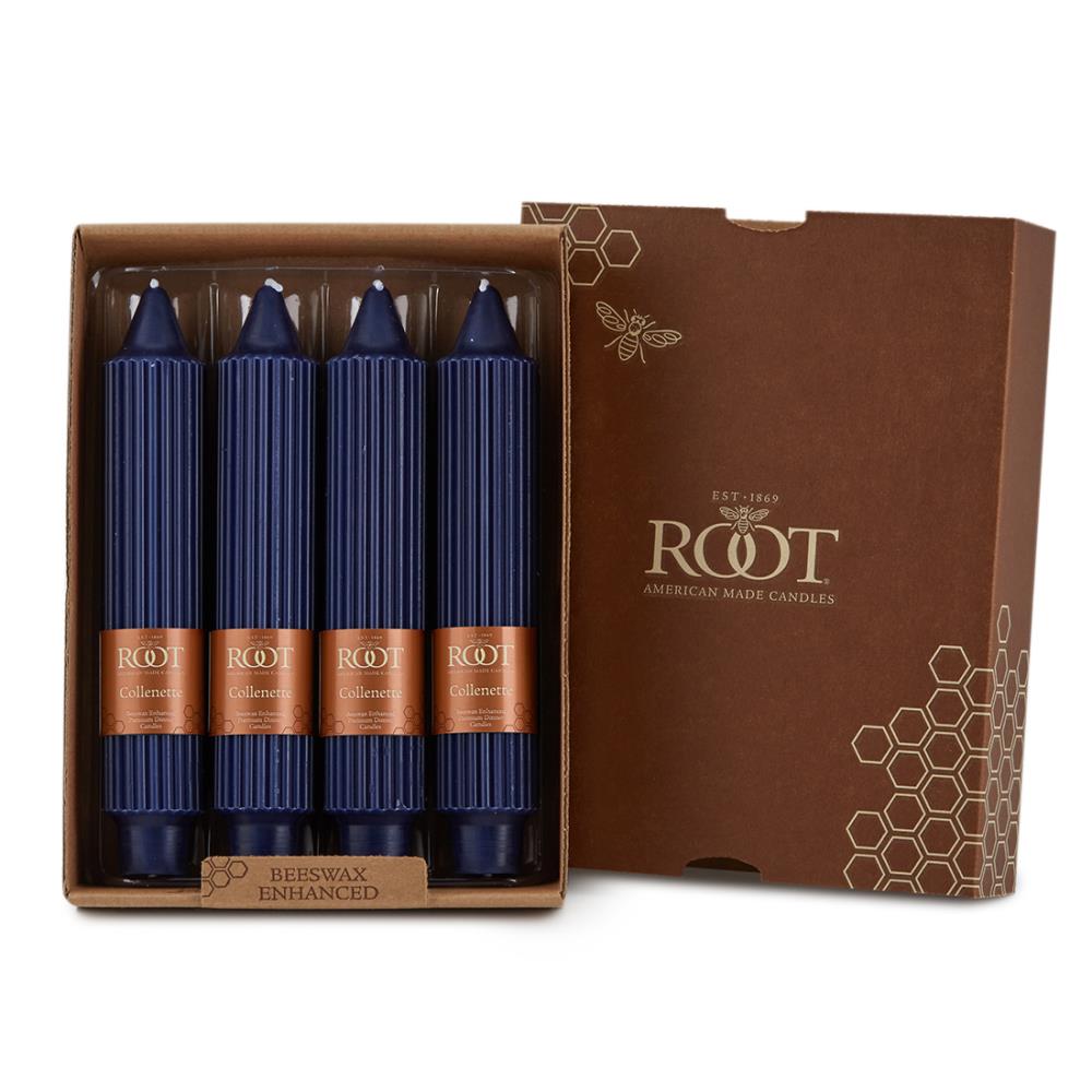 Root Candles 97220 4-Pack Blue Taper Candle