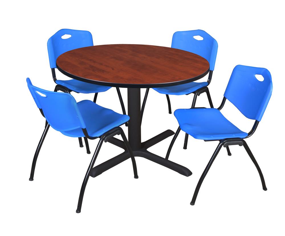 Regency TB48RNDCH47BE Breakroom Red 4-Person Training Table (48-in W x 29-in H)