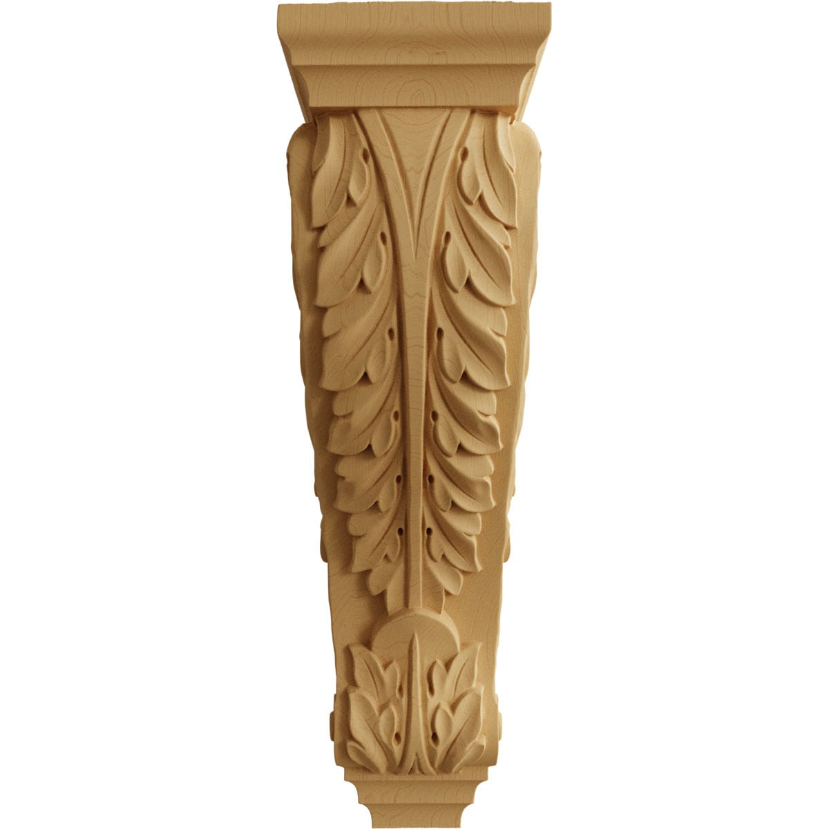 Alder Wood Acanthus Corbel 22" Height