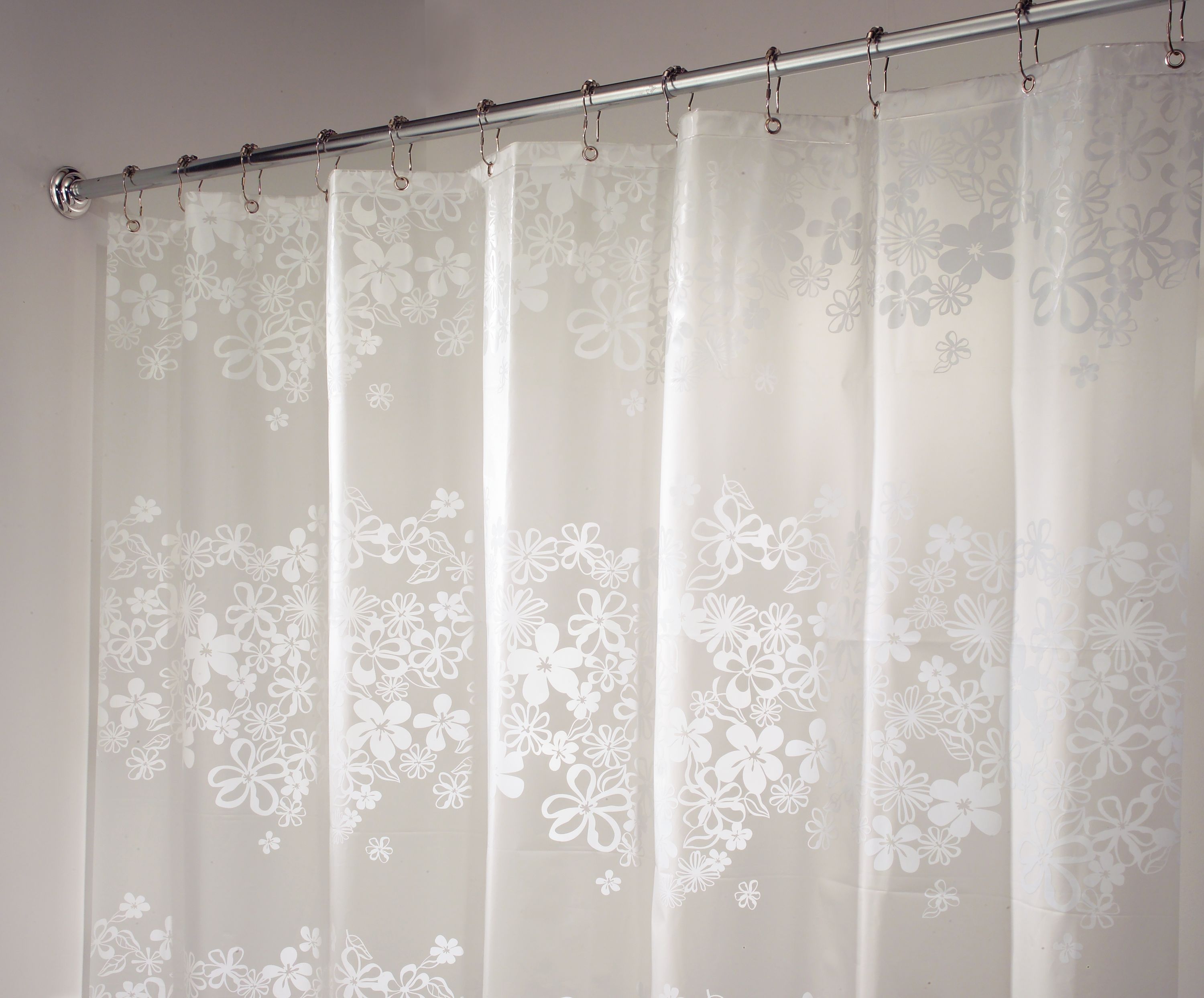 interDesign Fiore 72in L Cc Fiore Floral Eva/Peva Shower Curtain at