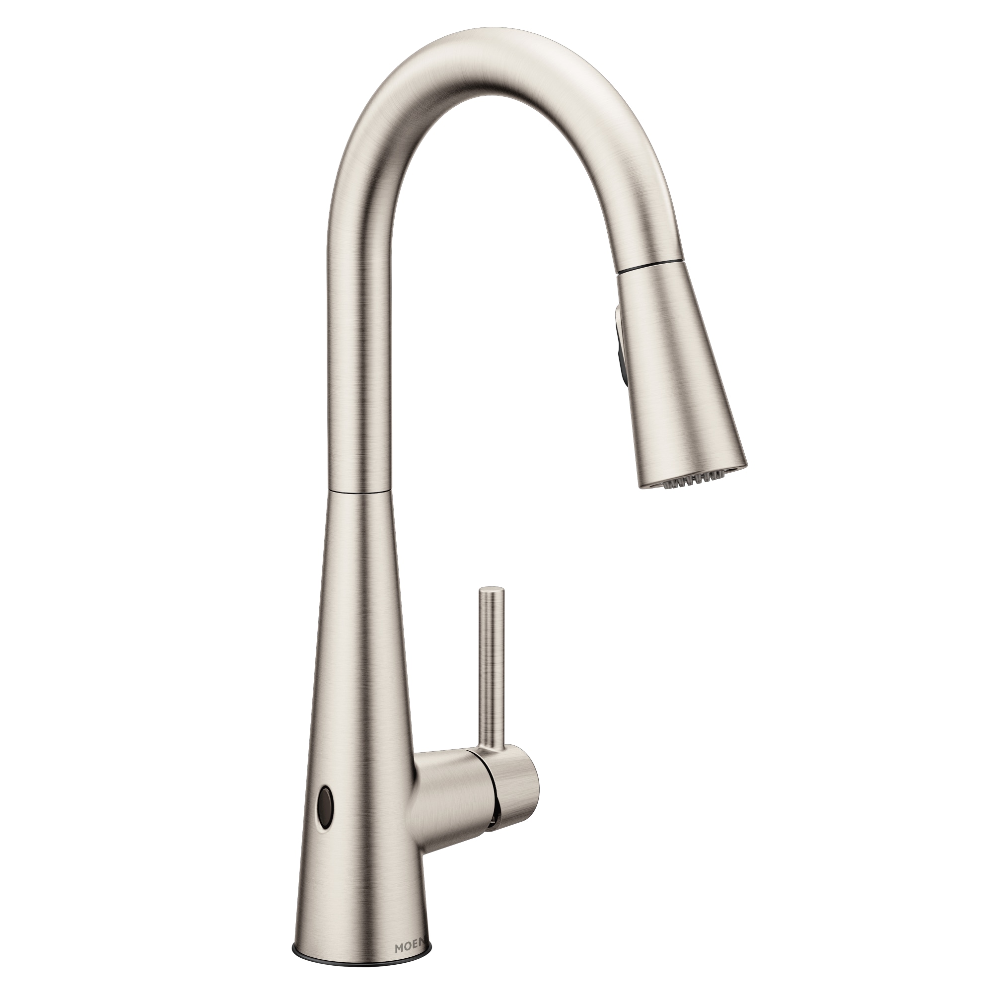 Moen Sleek Spot Resist Stainless Single Handle Pull-down Touchless Kitchen  Faucet with Deck Plate at