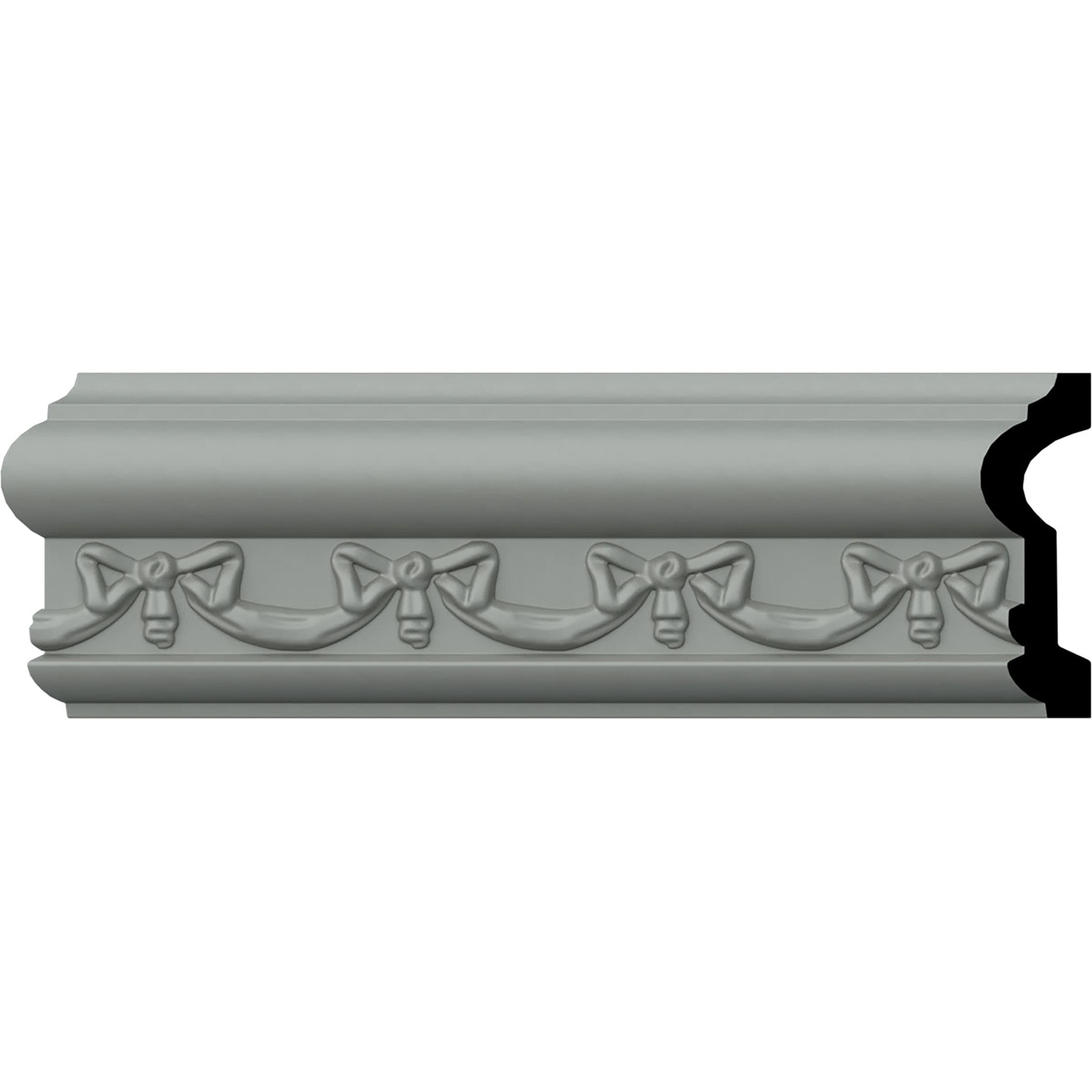 Ekena Millwork CHA03X02FE-CASE-12 Federal 3-1/8-in x 7-ft 10-1/2-in Primed Polyurethane Chair rail Moulding 12 -Pack