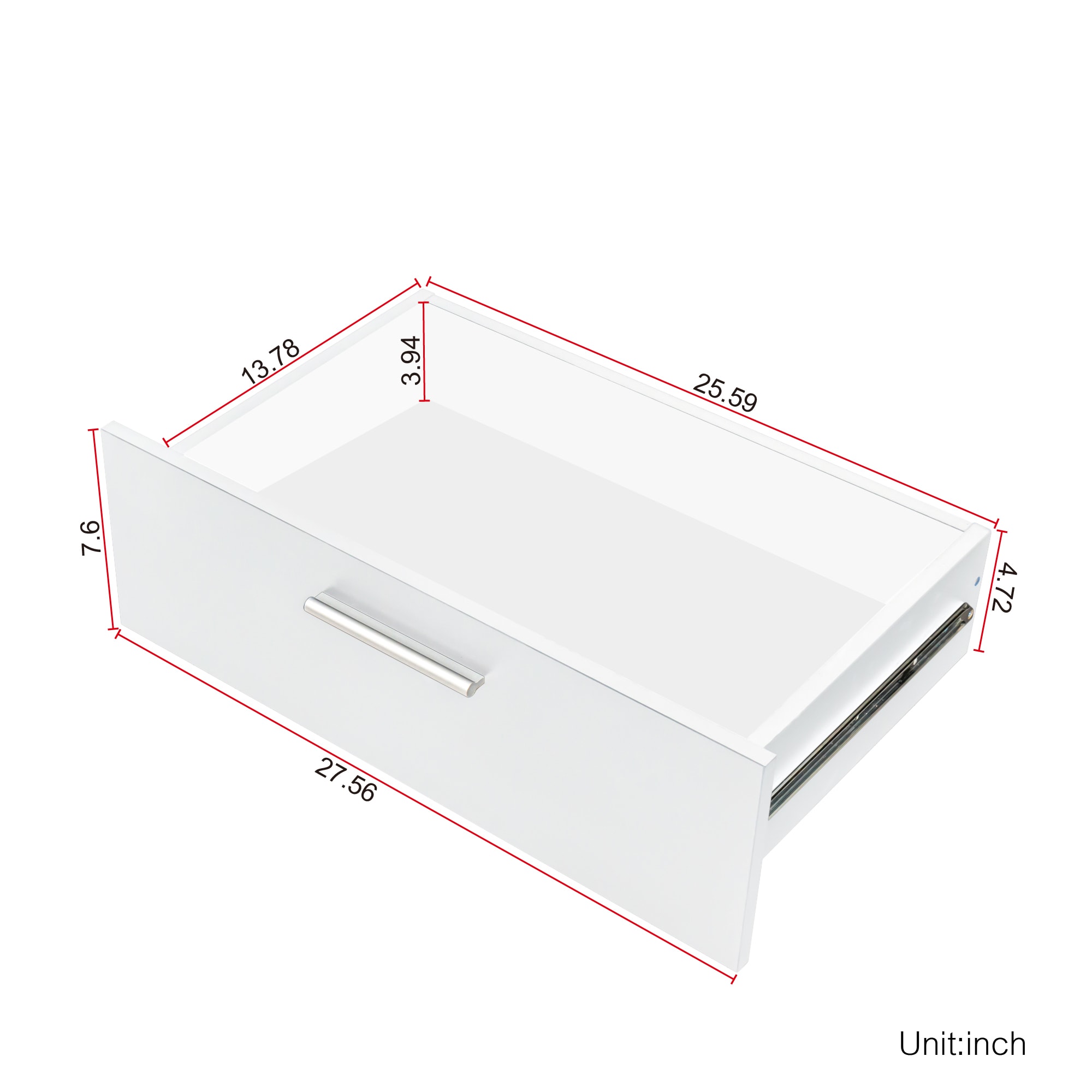 Winado LO1G52002143 White 8 -Drawer Standard dresser