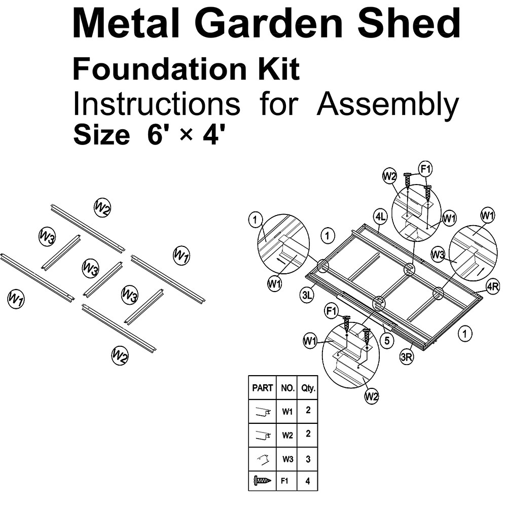 Sunrinx 3.8-ft x 6-ft Galvanized Steel Storage Shed at Lowes.com