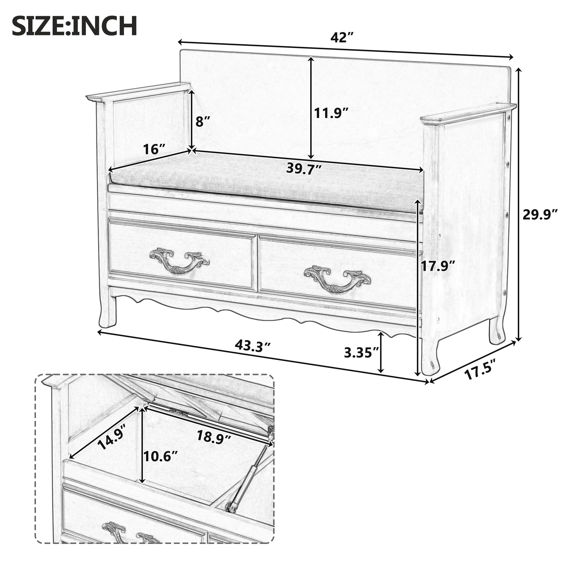 SINOFURN SYA330191TL bench - View #11