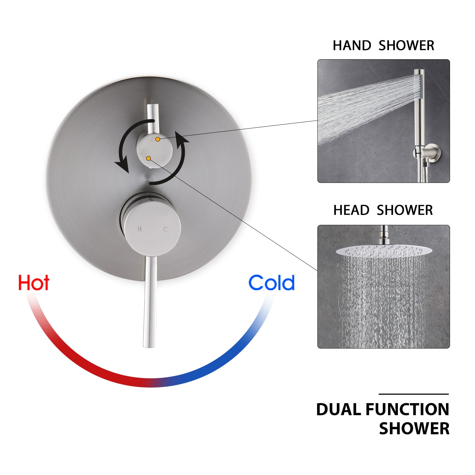 Mondawe MOEB112-10BN Showerhead-Bar-Panels - View #2