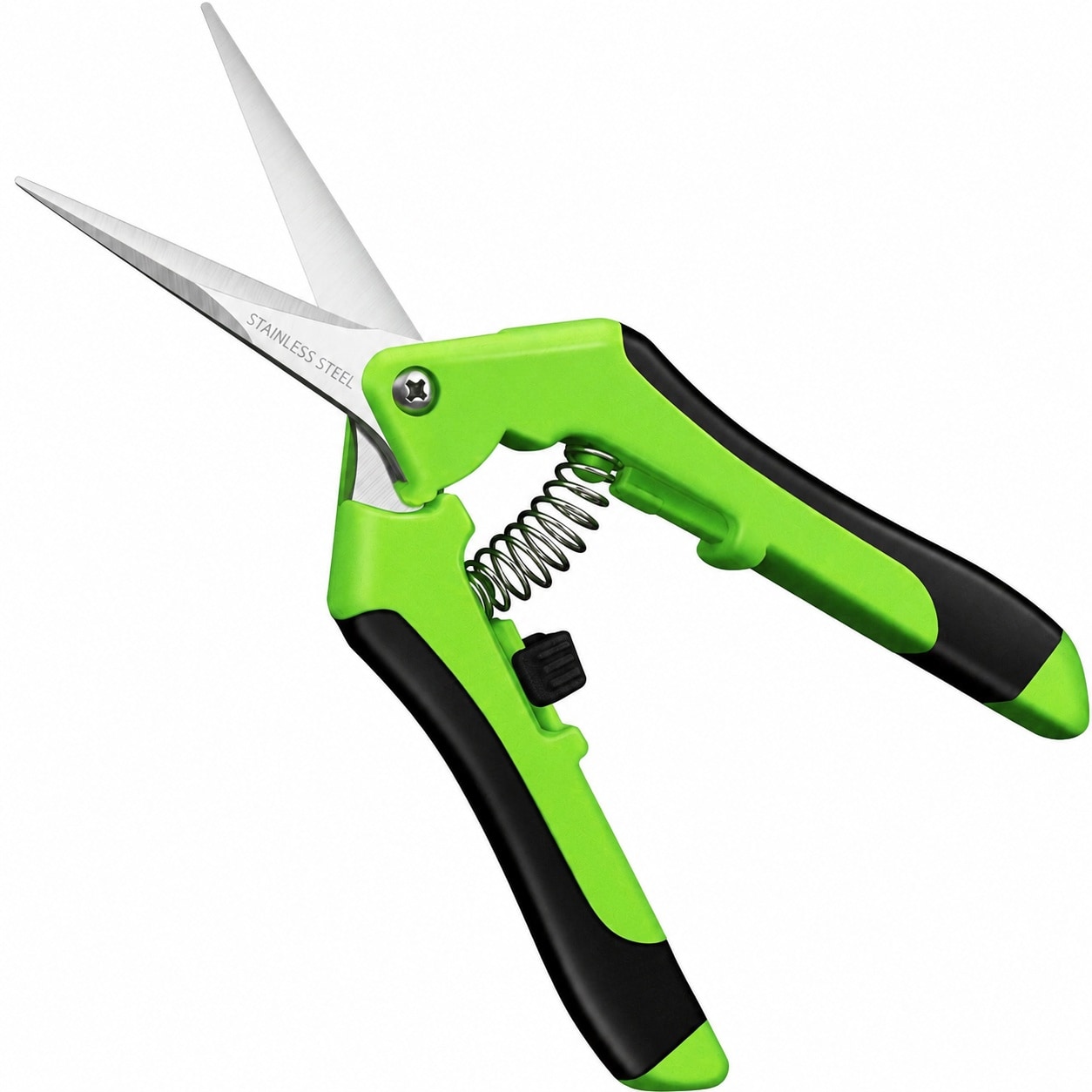 Vrbgify  1 pack pruning shears 6 point 5 inch gardening hand pruner with straight stainless steel precision blades ergonomic grip easy lock for