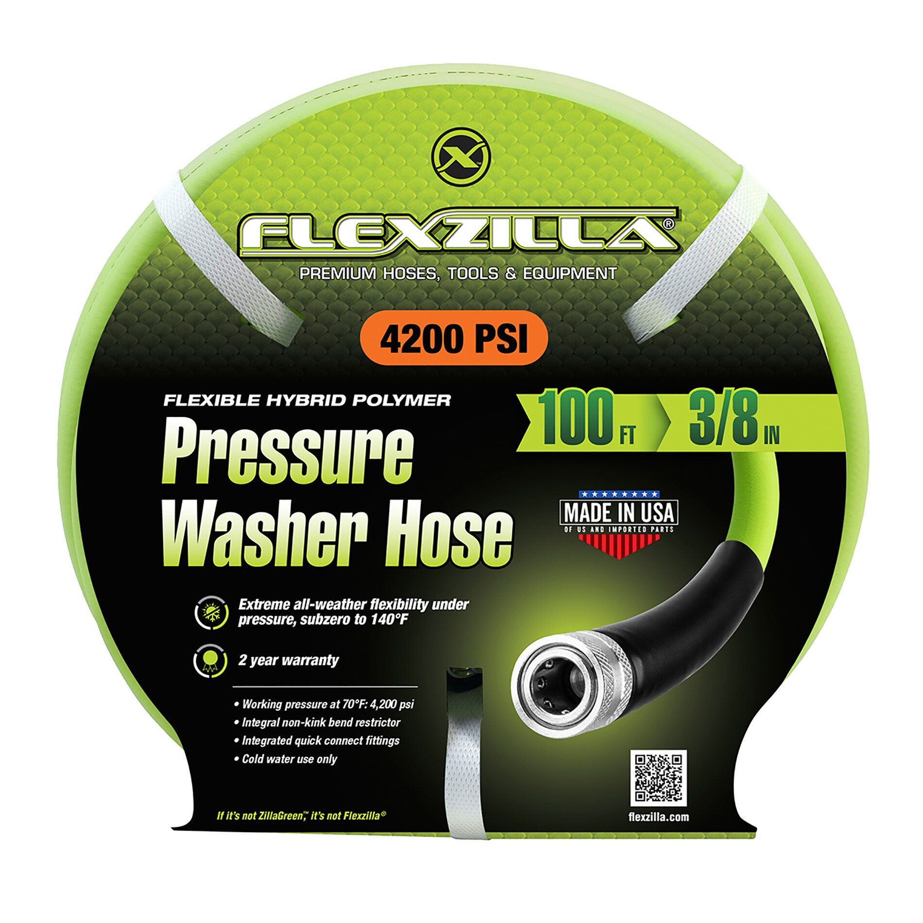 Flexzilla 3/8-in x 100-ft Pressure Washer Hose in the Pressure Washer Hoses  department at