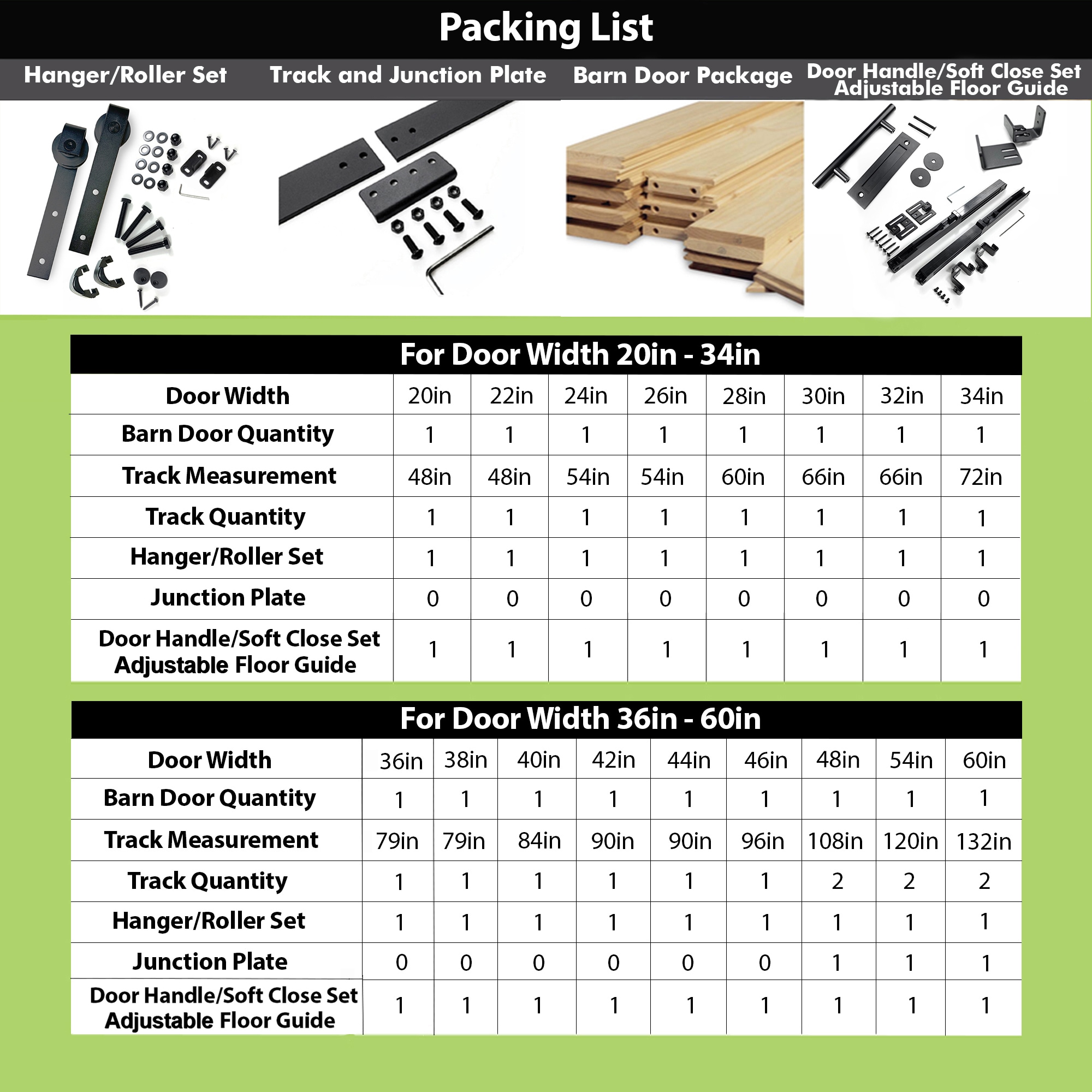 HOMACER YT1TGH054C-2680-FR Barn-Doors - View #7