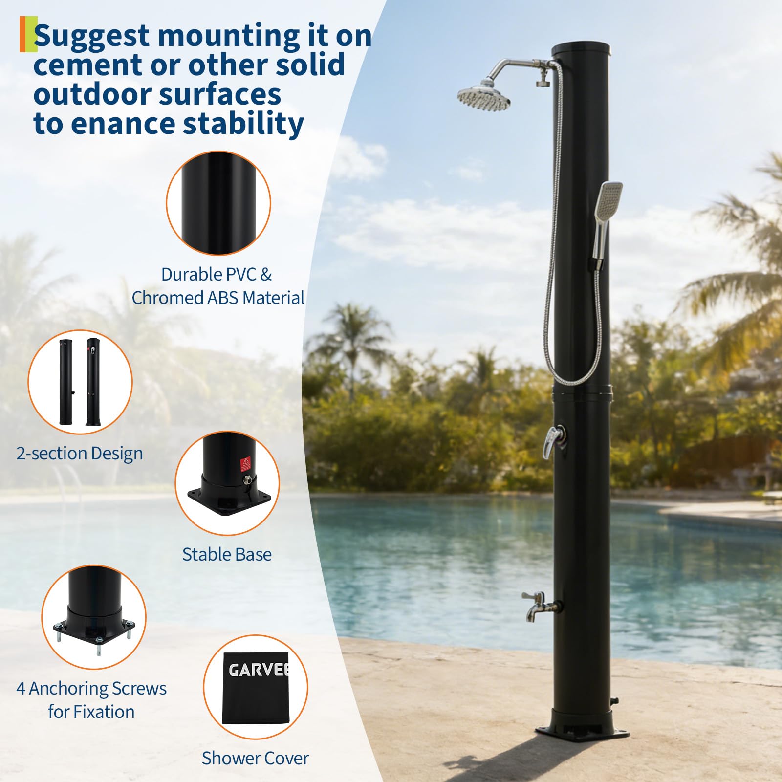 Garvee PHO-0YGPBHMY Outdoor-Showers - View #6