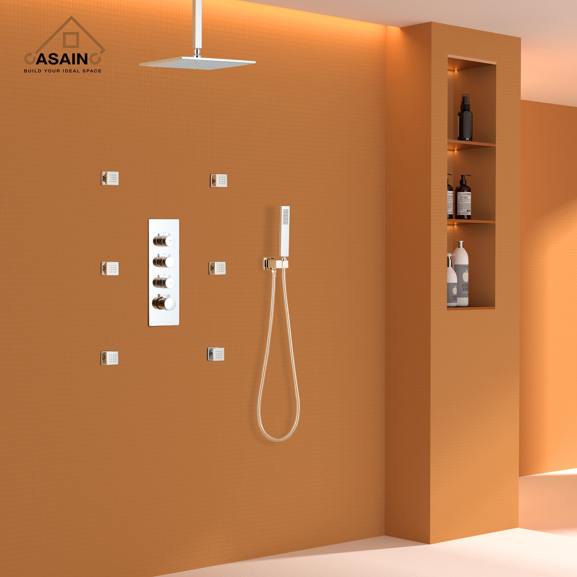 CASAINC WE-SS08CH Showerhead-Bar-Panels - View #6