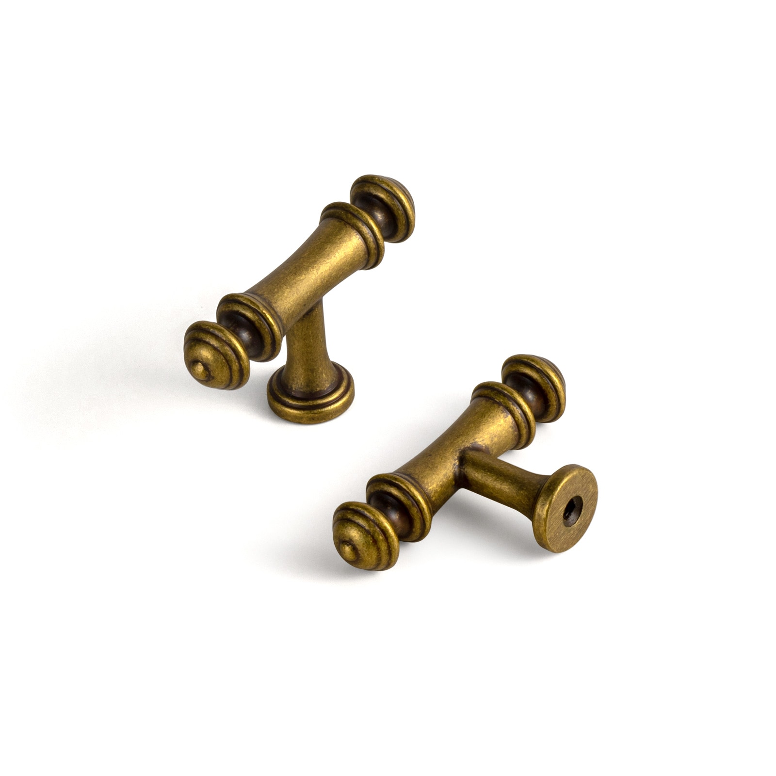 Miaokesen 9618GT-DK 2-3/8-in Antique Brass Bar Classic Cabinet Knob 6 -Pack