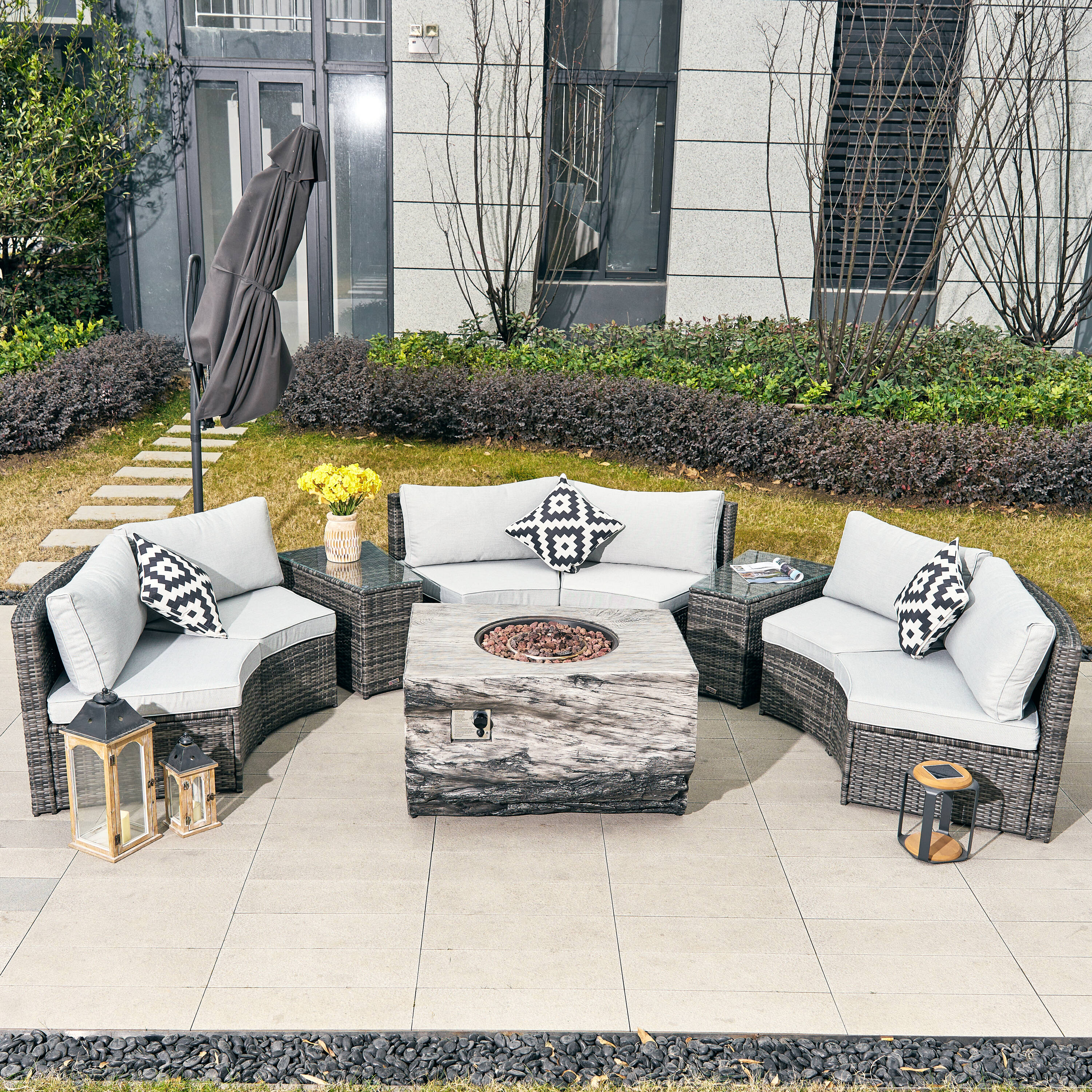 Direct Wicker DWS-1205B6S2T&2170G Patio-Conversation-Sets - View #9