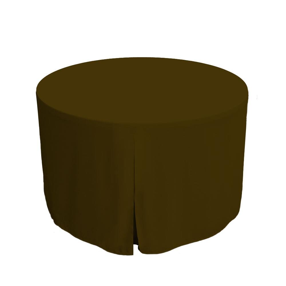 WestPoint Home 028828404121 Tablevogue Table Cover Collection Fitted Indoor/Outdoor Chocolate Table Cover for 48-in round
