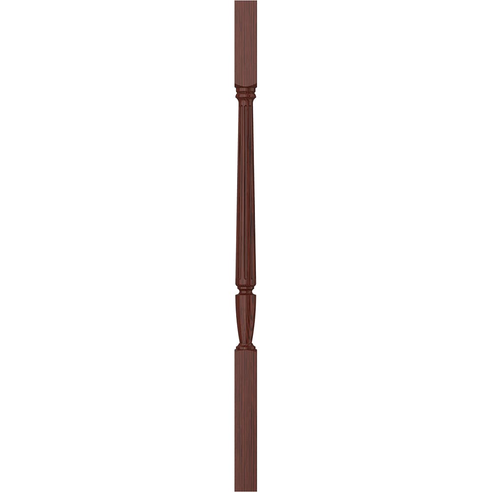 L.J. Smith Stair Systems LJF-2005-MH 38 38-in x 1.75-in Unfinished Mahogany Square Top Stair Baluster