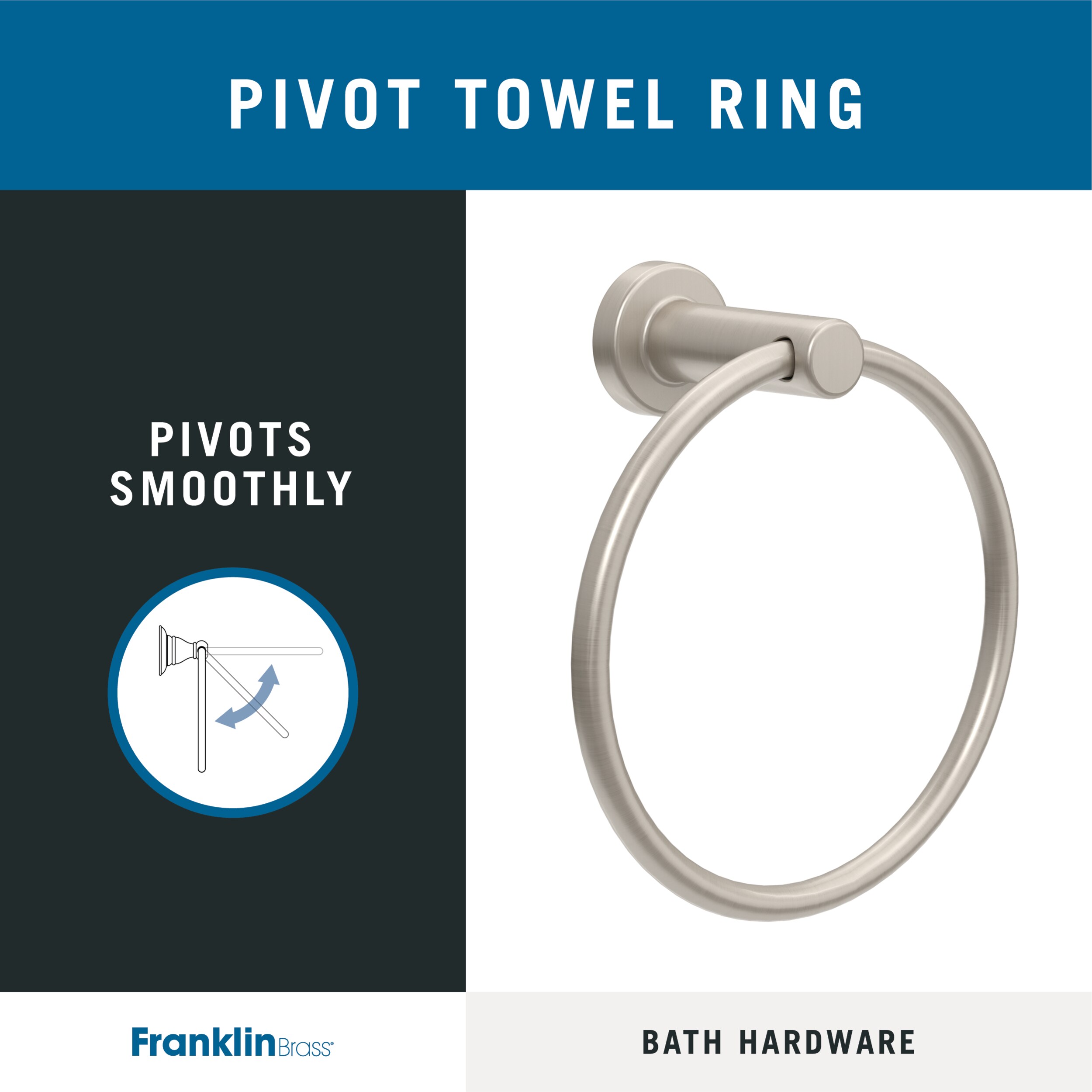 Wake Brushed Nickel 5-Piece Bathroom Hardware Set
