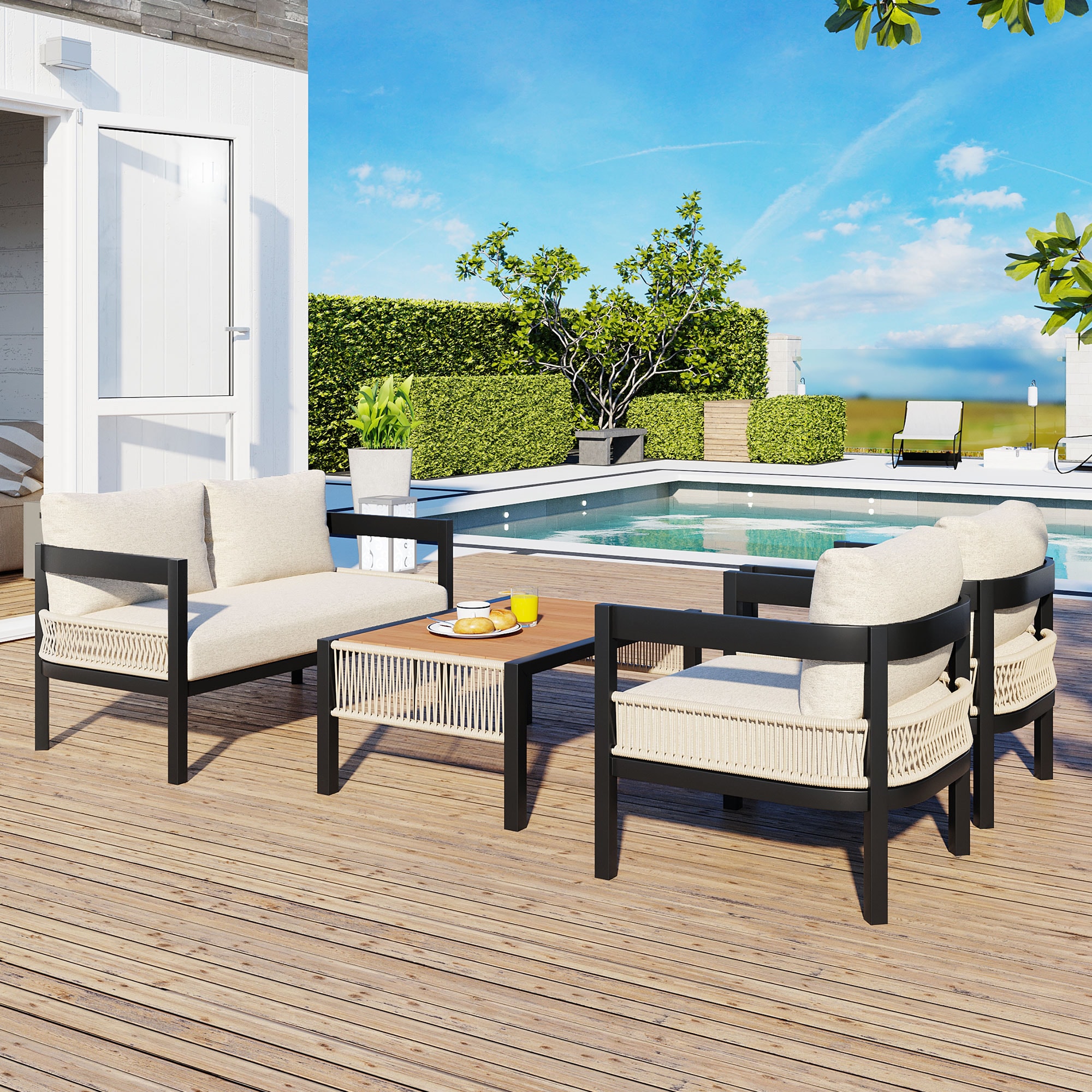 SINOFURN SYA380076BG Patio-Conversation-Sets - View #2