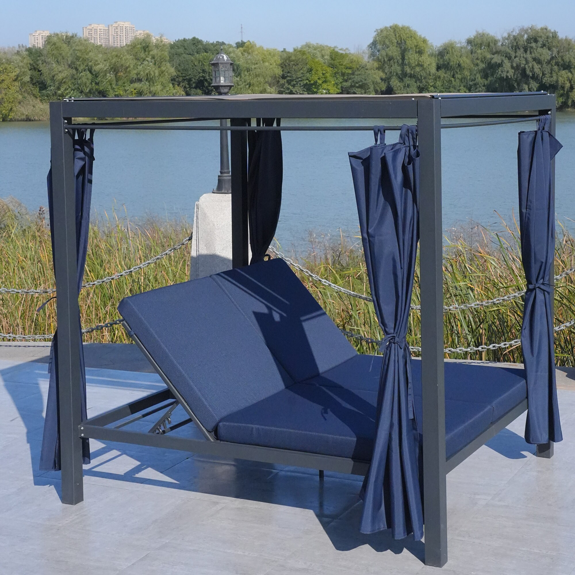 Direct Wicker DWL-1129B-BL Patio-Sofas-Daybeds - View #3