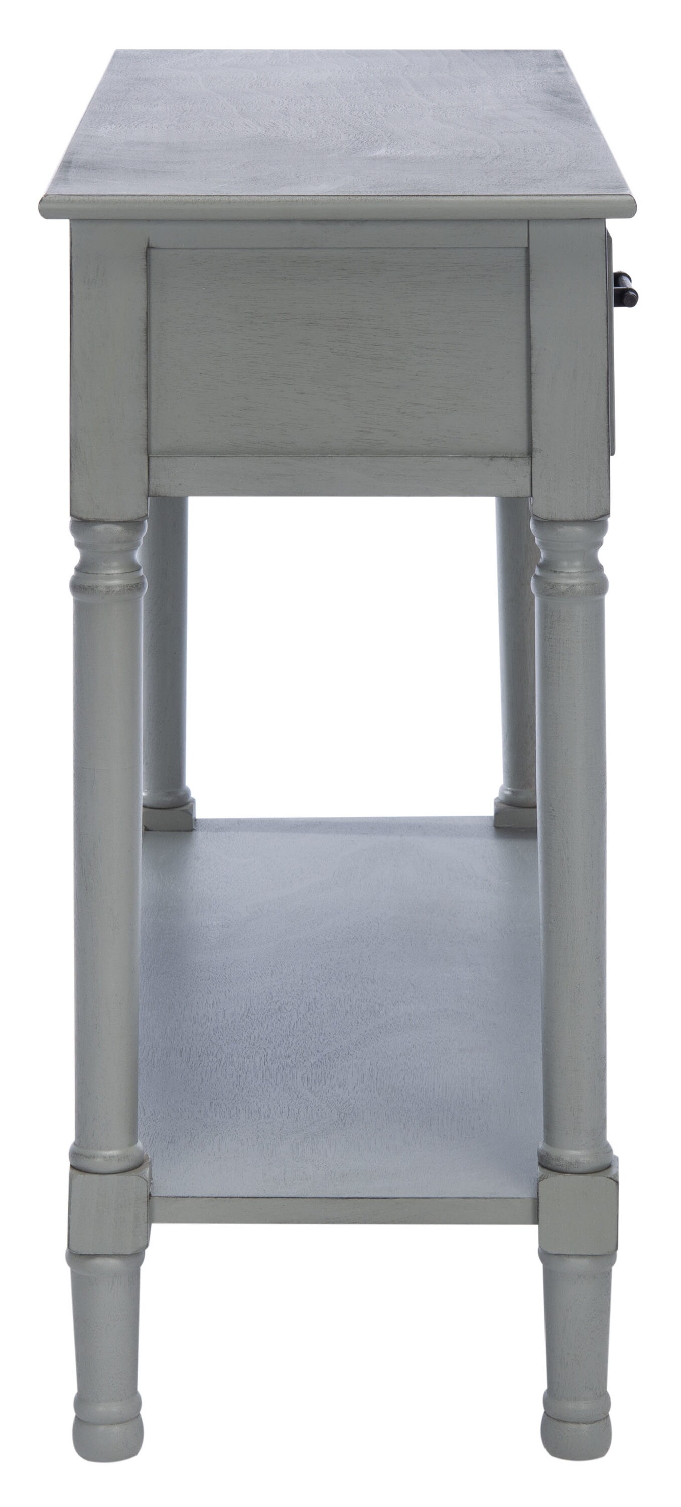 Ryder Distressed Grey 40" Wood and Metal Console Table with Storage