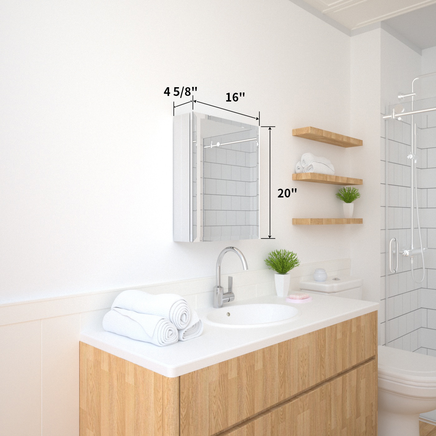 TaiMei MMC1620-SA Bathroom-Medicine-Cabinets - View #3