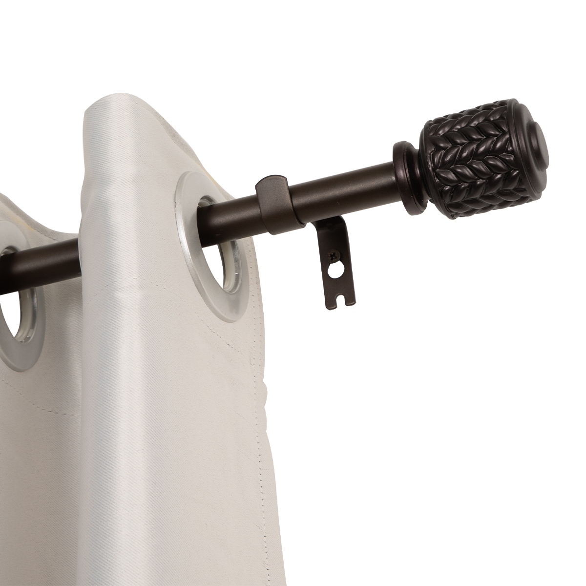 Utopia Alley  3/4 Inch Adjustable Curtain Rod For Windows 86 to 120 Inch Bedroom and Living Room Decorative Curtain Rods Tapestry Poles Oil rubbed bronze 86in-120in