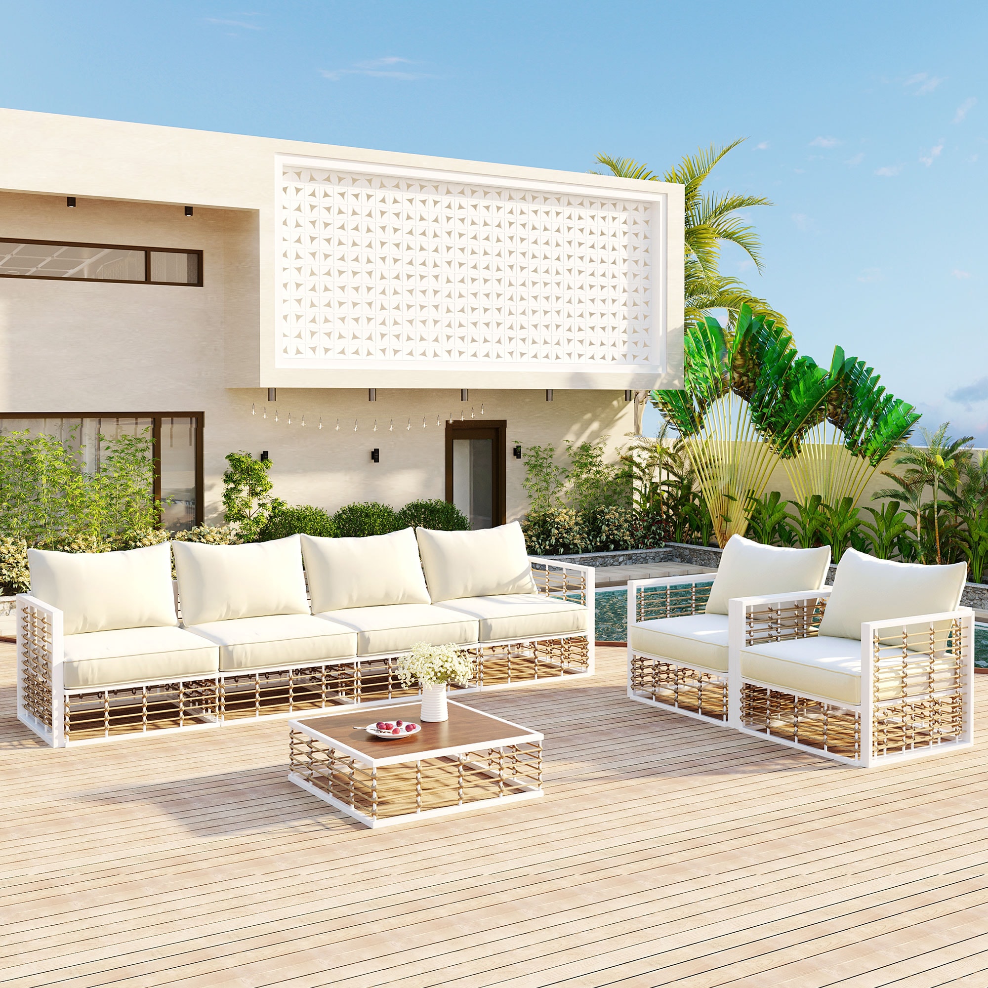 CASAINC CEW-HZ011-GR Patio-Conversation-Sets - View #2