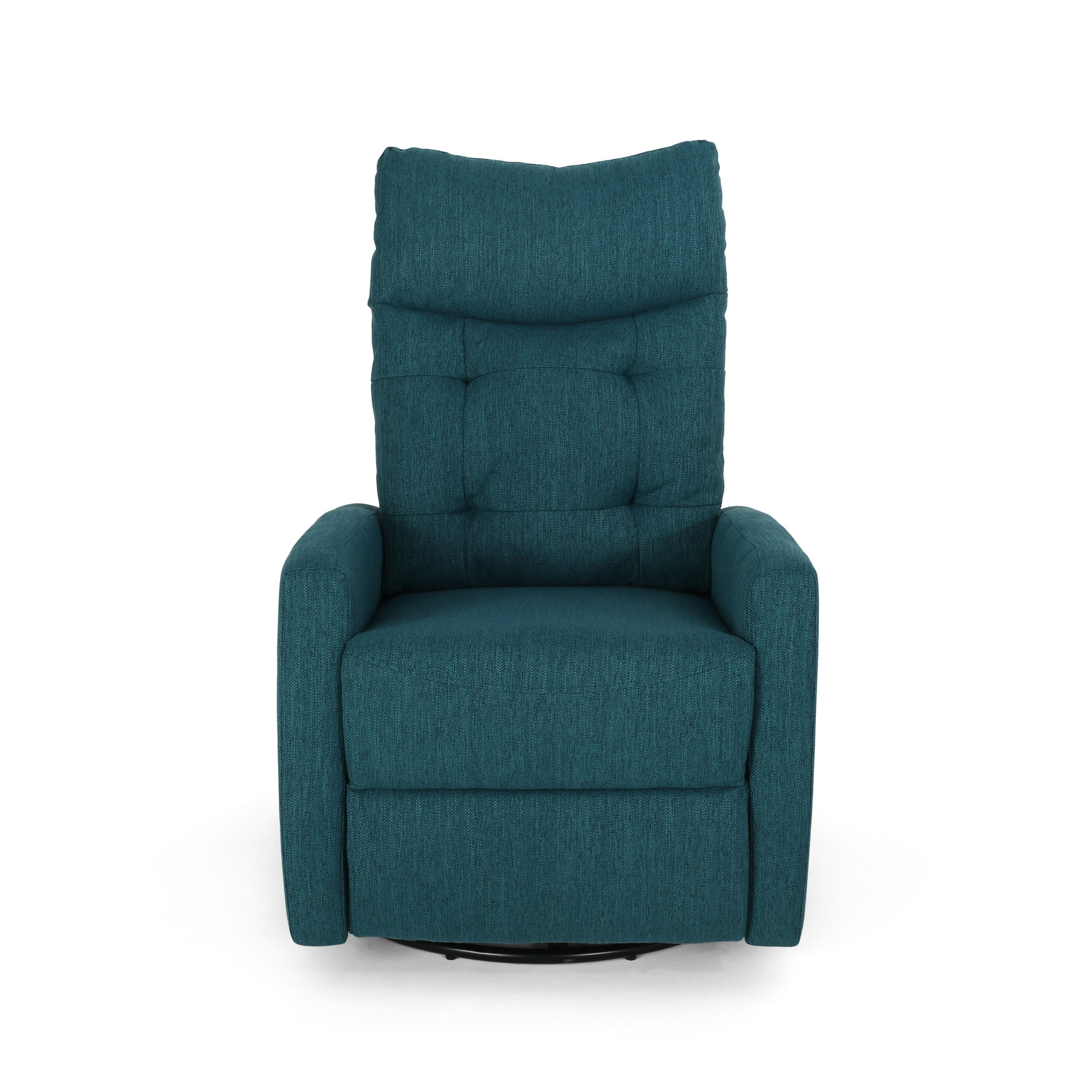 Best Selling Home Decor Blue Polyester Upholstered Tufted Swivel Recliner #308988