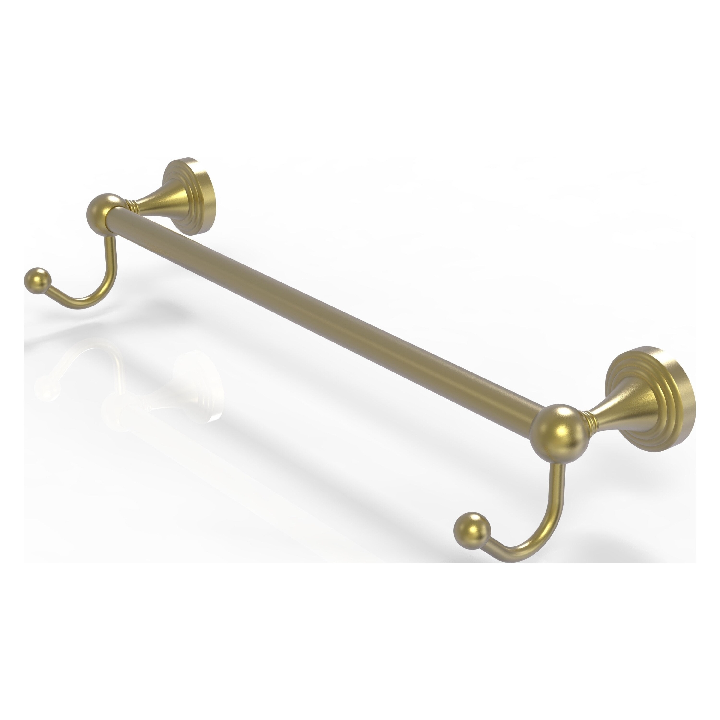 Allied Brass SG-41-36-HK-SBR Sag Harbor 36-in Satin Brass Wall mount Single Towel Bar