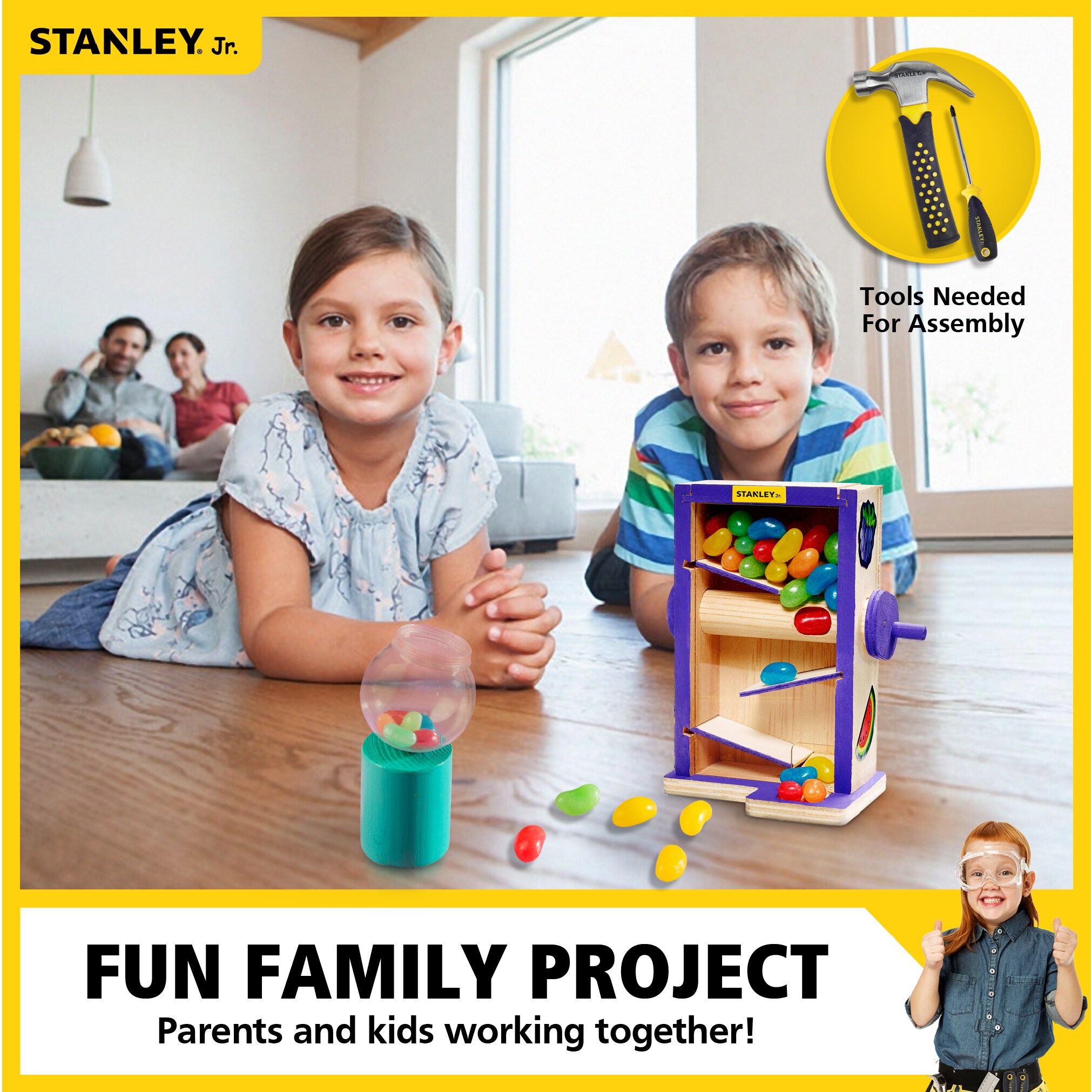 Stanley Jr. Kid's Beginner Project Kit - Complete Wood Building Set for  Ages 5+, Assembled Dimensions: 3.8-in x 5.6-in x 2.8 in the Kids Project  Kits department at