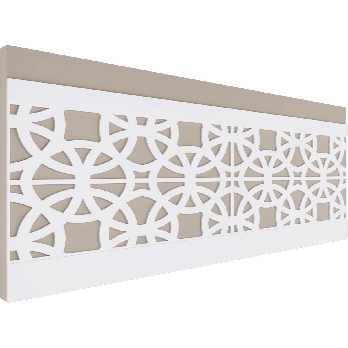 Ekena Millwork WPK32X94BNE 32-in x 94-1/2-in Smooth Paintable/Stainable White PVC Wainscoting Geometric Wall Panel ( 21.04-sq ft )