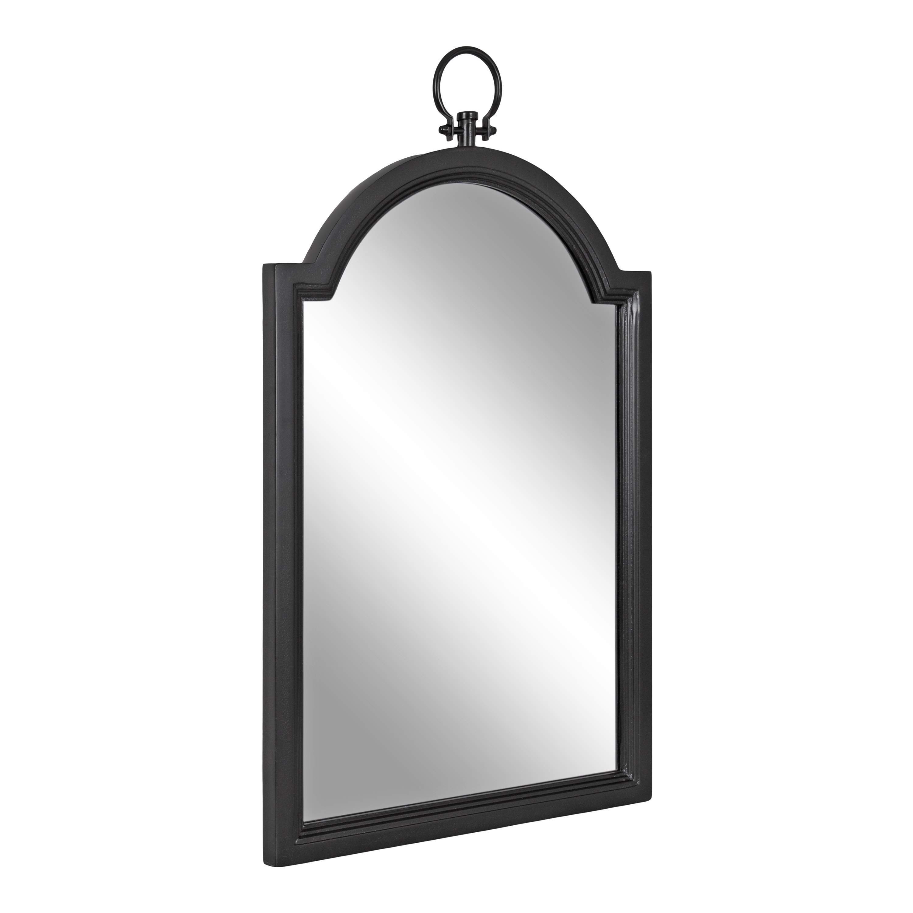 Kate and Laurel 222627 17.87-in W x 29.75-in H Arch Black Framed Wall Mirror