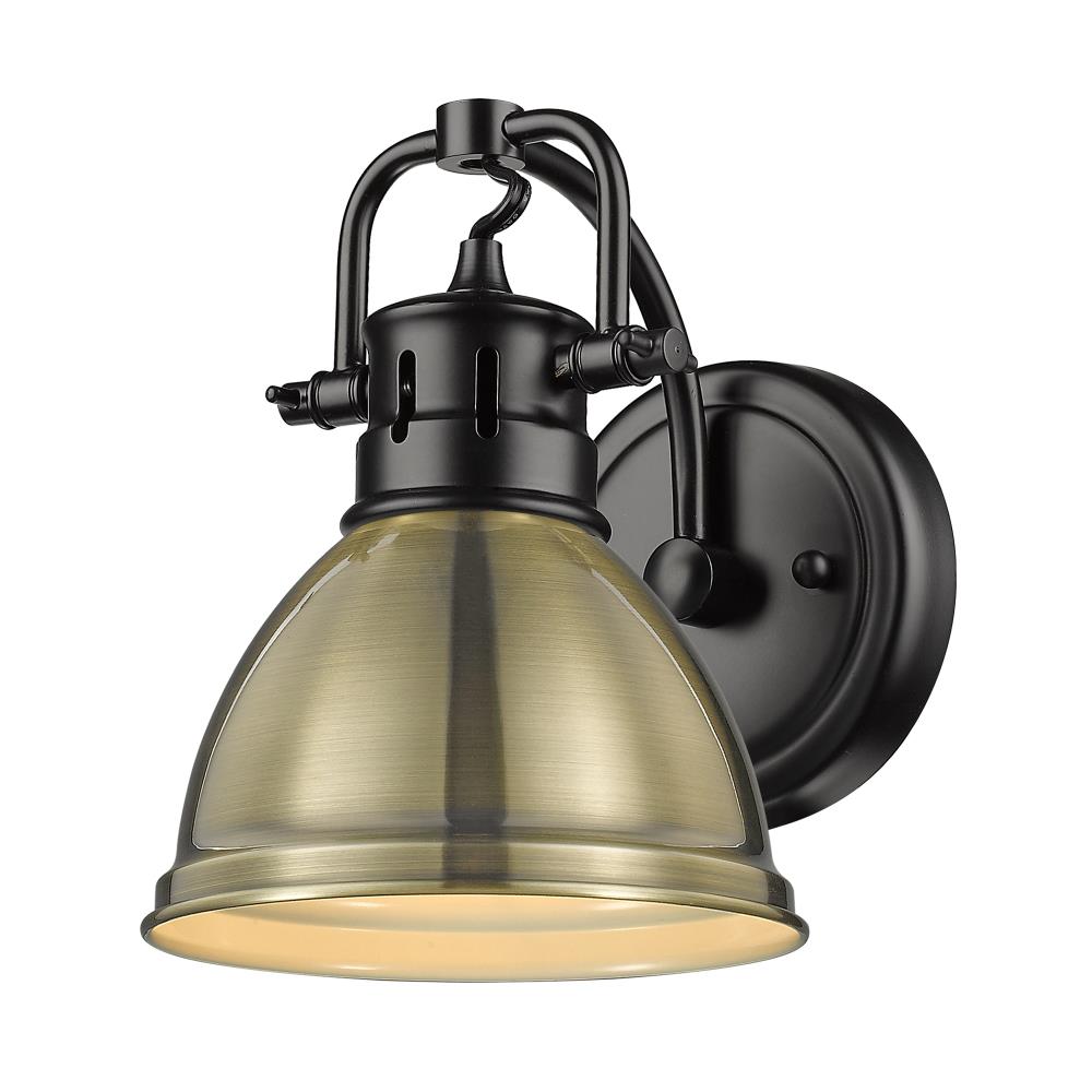 Golden Lighting 3602-BA1 BLK-AB Duncan 6.5-in 1 -Light Matte Black Transitional Vanity light