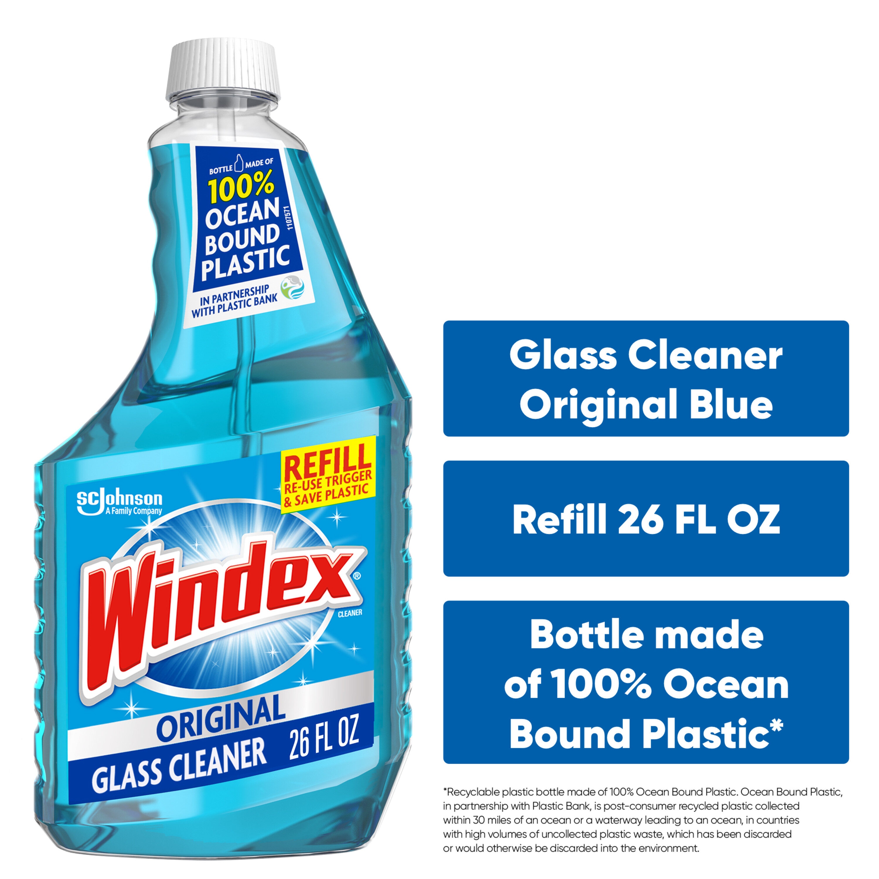 Windex Vinegar Glass Cleaner Trigger 26 oz