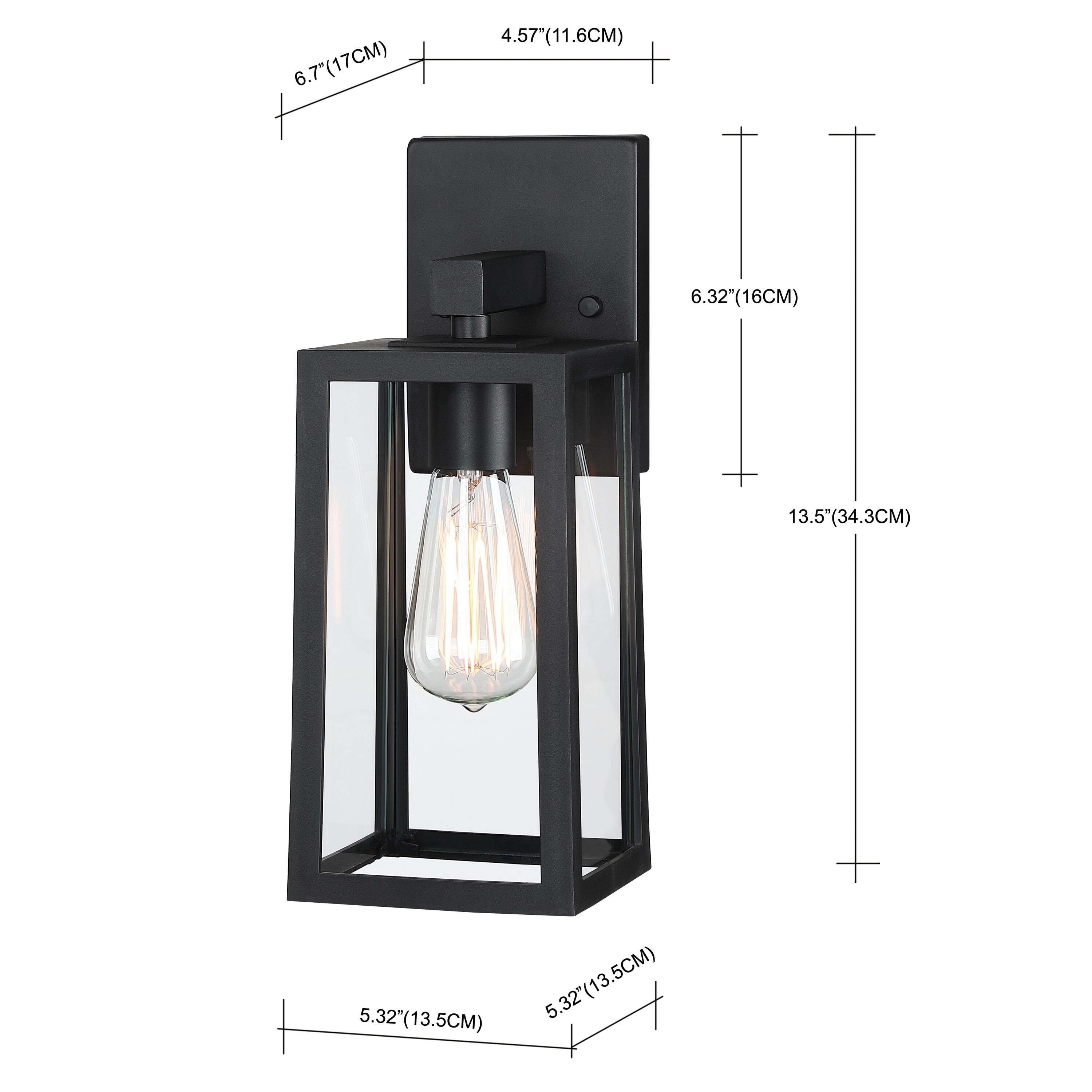 FAYMART LIGHTING F84932-BK Outdoor-Wall-Lighting - View #2