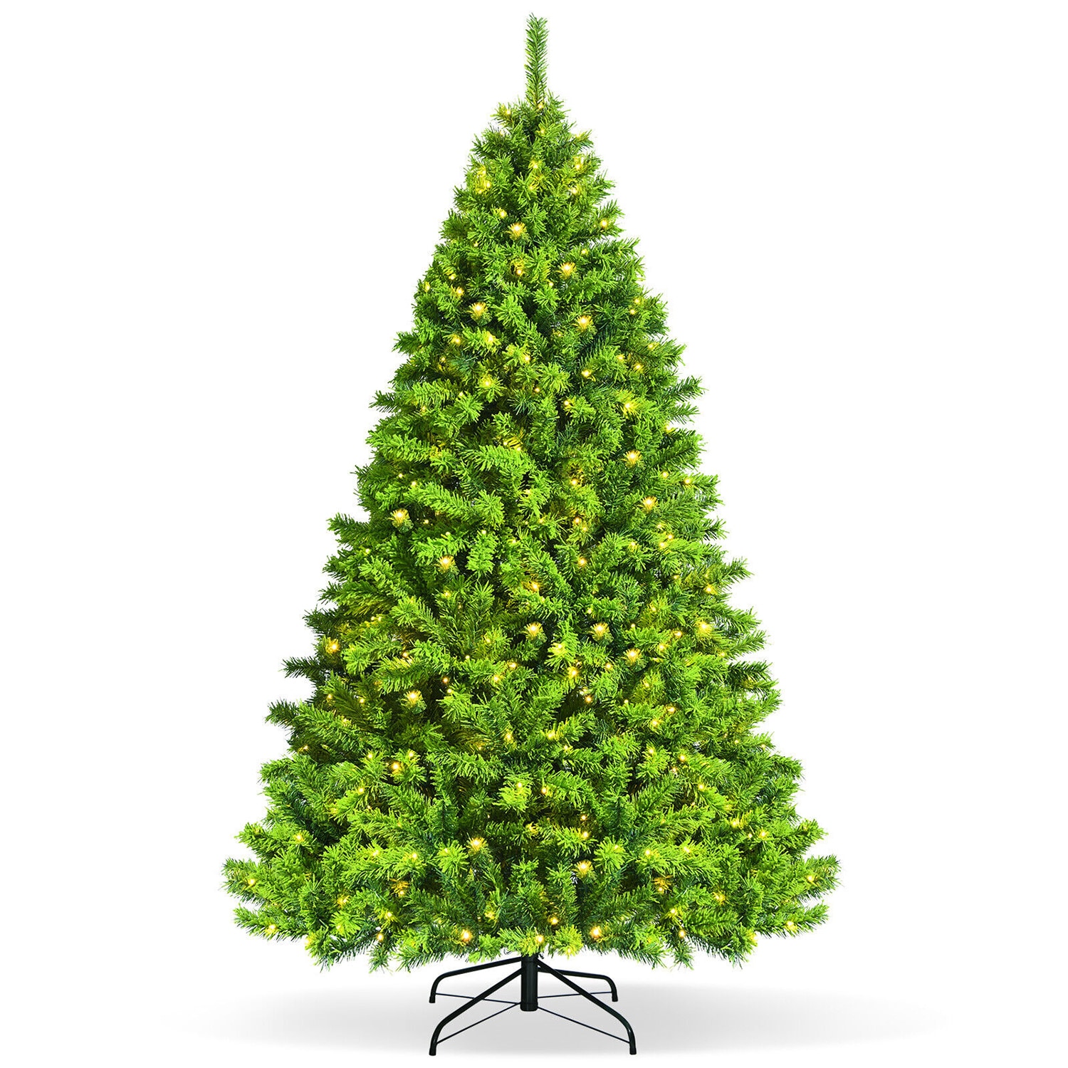 WELLFOR HYJ23579US 7.5-ft Pre-lit Artificial Christmas Tree with LED Lights