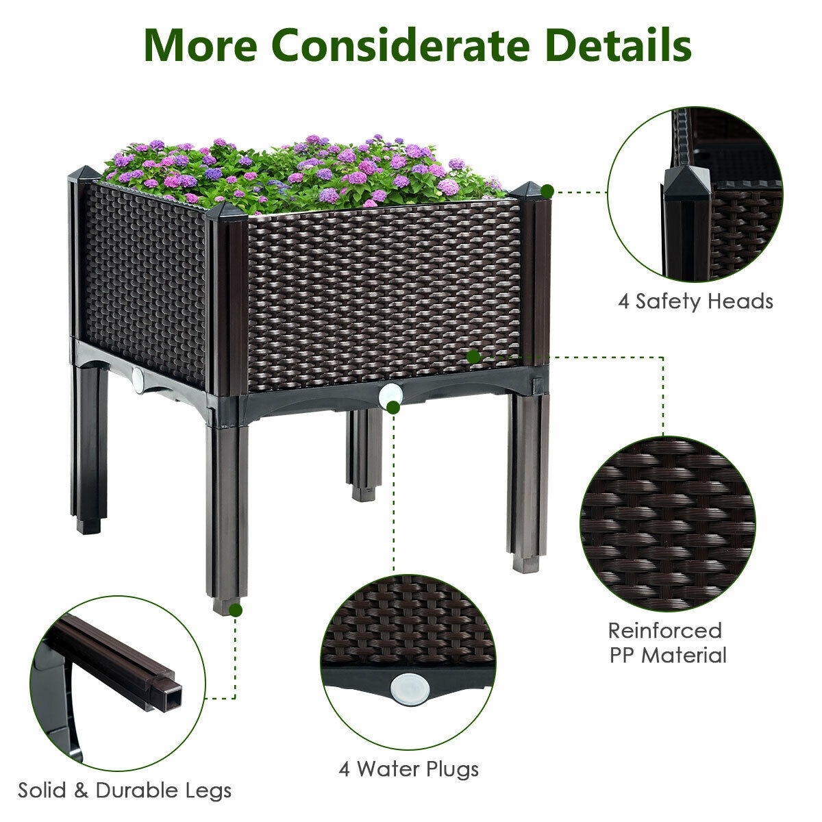 Forclover CTWY-OP70301BN Raised-Planter-Boxes - View #4