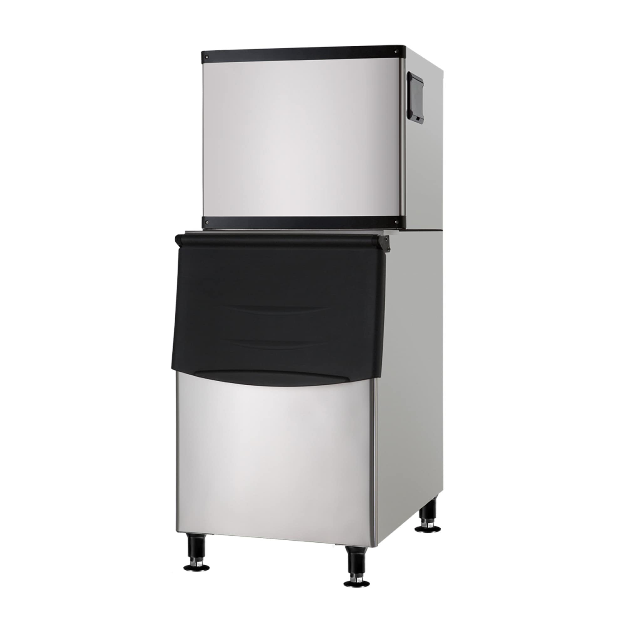 KoolMore 315-lb Flip-up Door Freestanding For Commercial Use Cubed Ice Maker  (Black Stainless Steel) in the Ice Makers department at