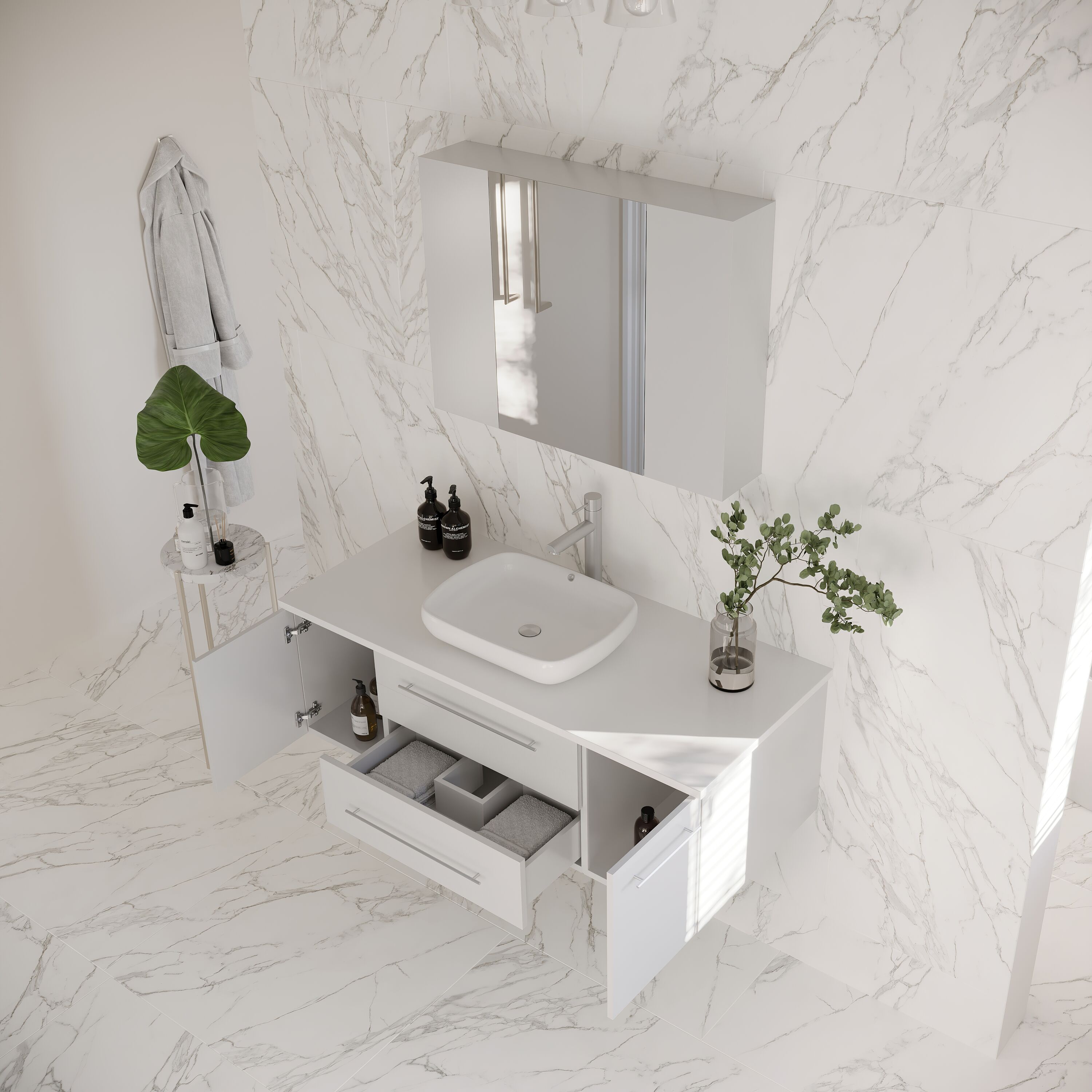 Fresca FVN6148WH-VSL Bath-Vanity-Combo - View #3