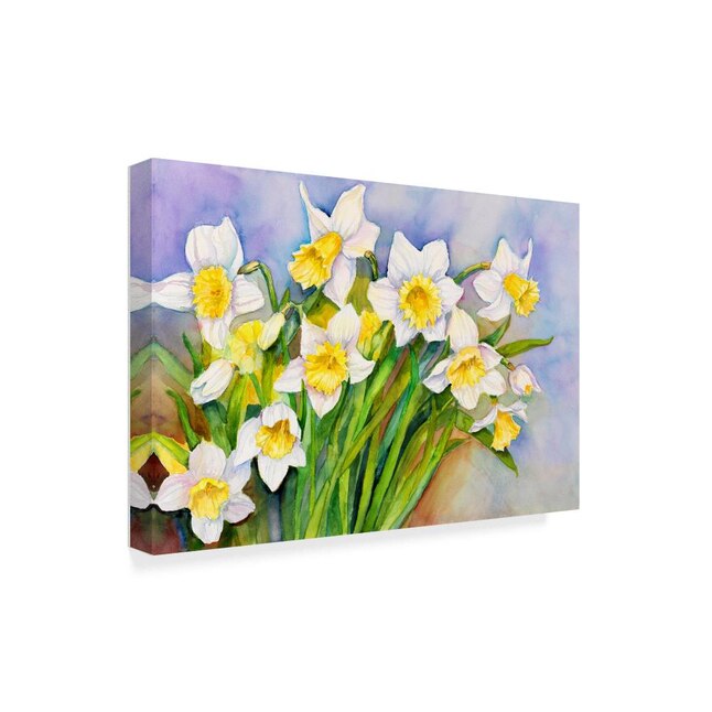 Trademark Fine Art Floral Framed 12-in H x 19-in W Floral Canvas Print ...