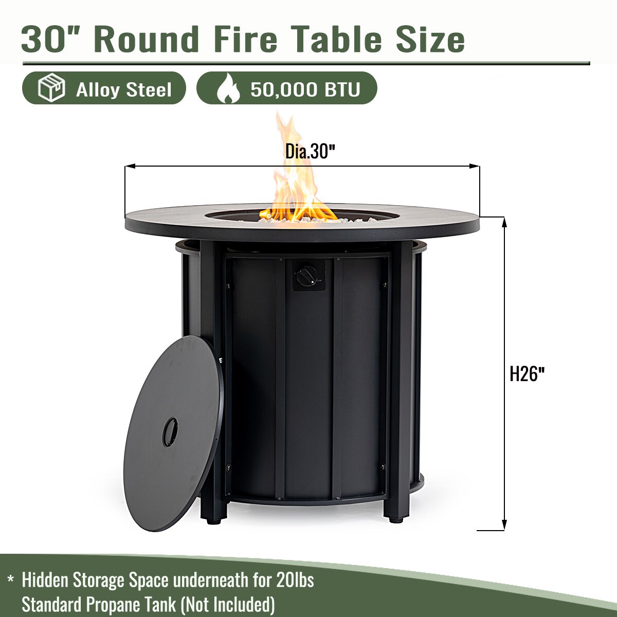 Maincraft D01-PHe18 Outdoor-Gas-Firepits - View #2