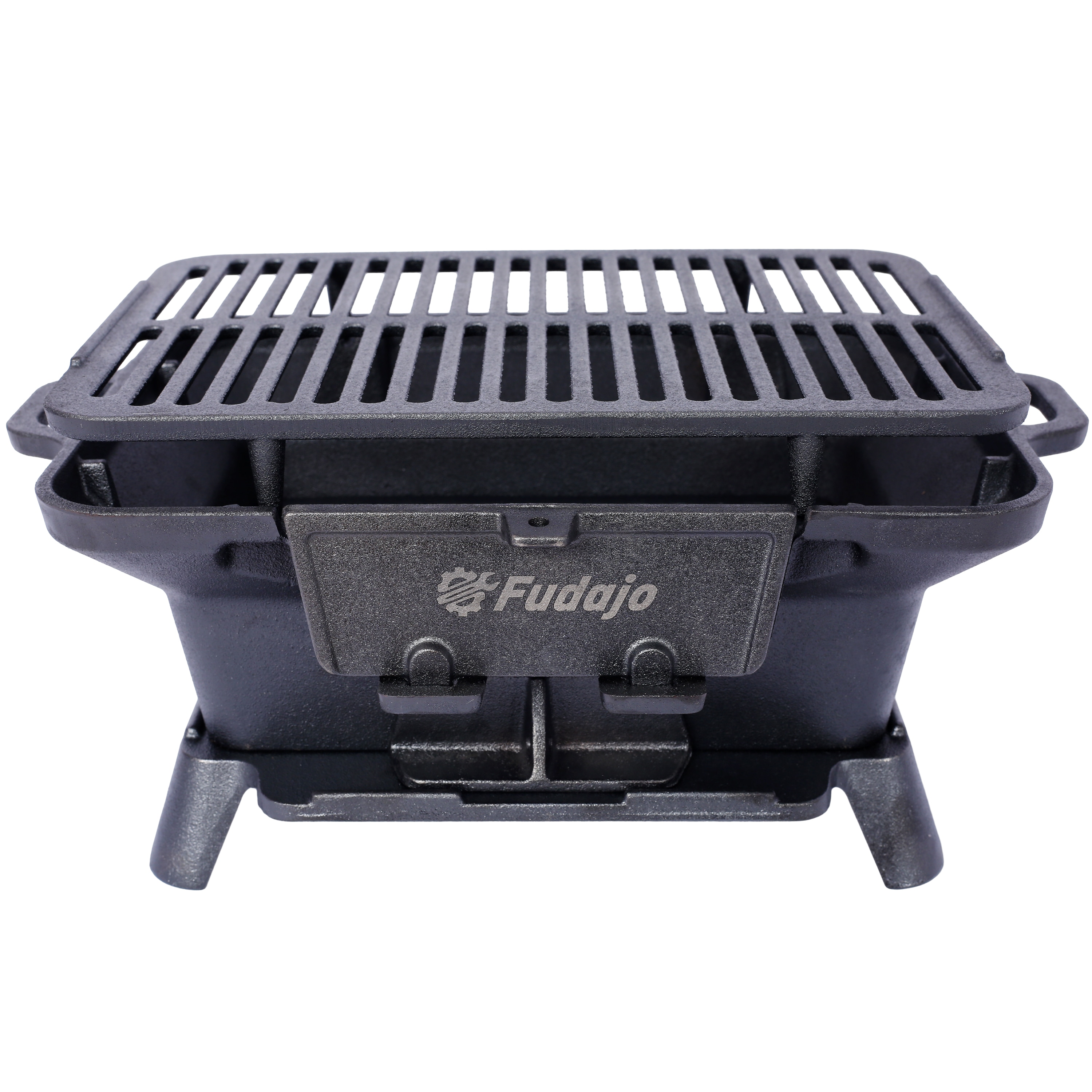 Blisstyle Oval Cast Iron Grill Outdoor Portable Charcoal Grill and Tabletop Cast Iron Skillet 100 Cast Iron Durable Small Charcoal Grill Camping Stove Hibachi Grill Charcoal Grill